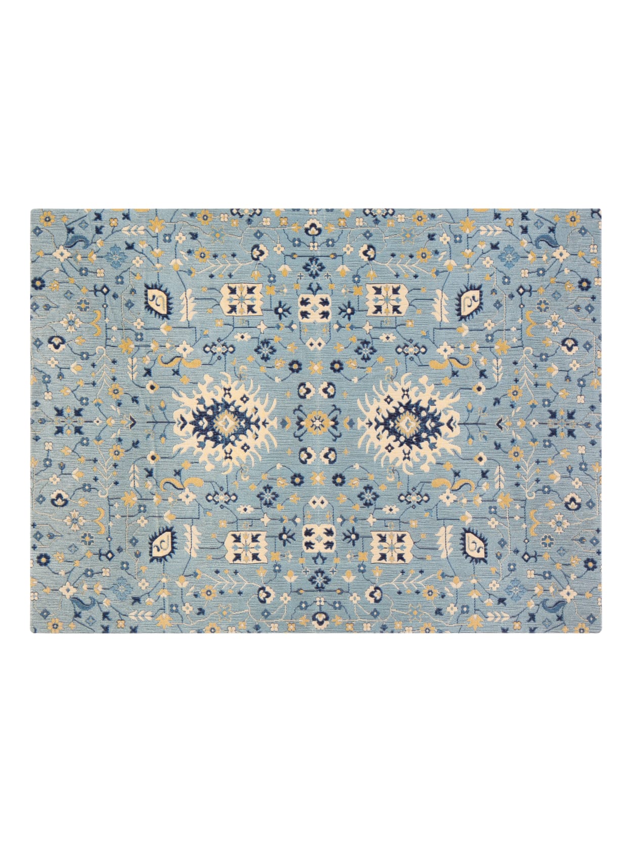 Anji Mountain Tabriz Rug D Chair Mat 14 H X 40 W X 54 D Bluebeigegold Office Depot