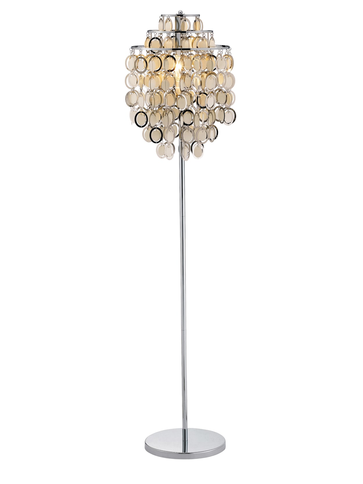 Adesso Shimmy 3 Tier Floor Lamp 64 Chrome Office Depot