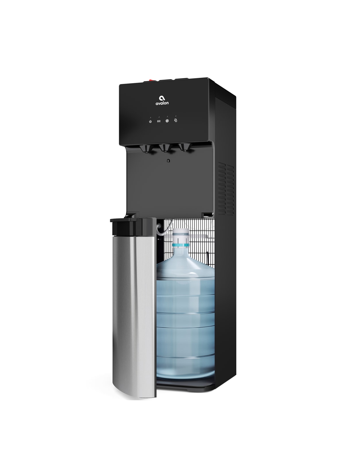 Avalon Bottom Loading Water Cooler Water Dispenser 3 Temperature Settings Hot Cold And Room Water Durable Stainless Steel Construction Ulenergy Star Approved Office Depot
