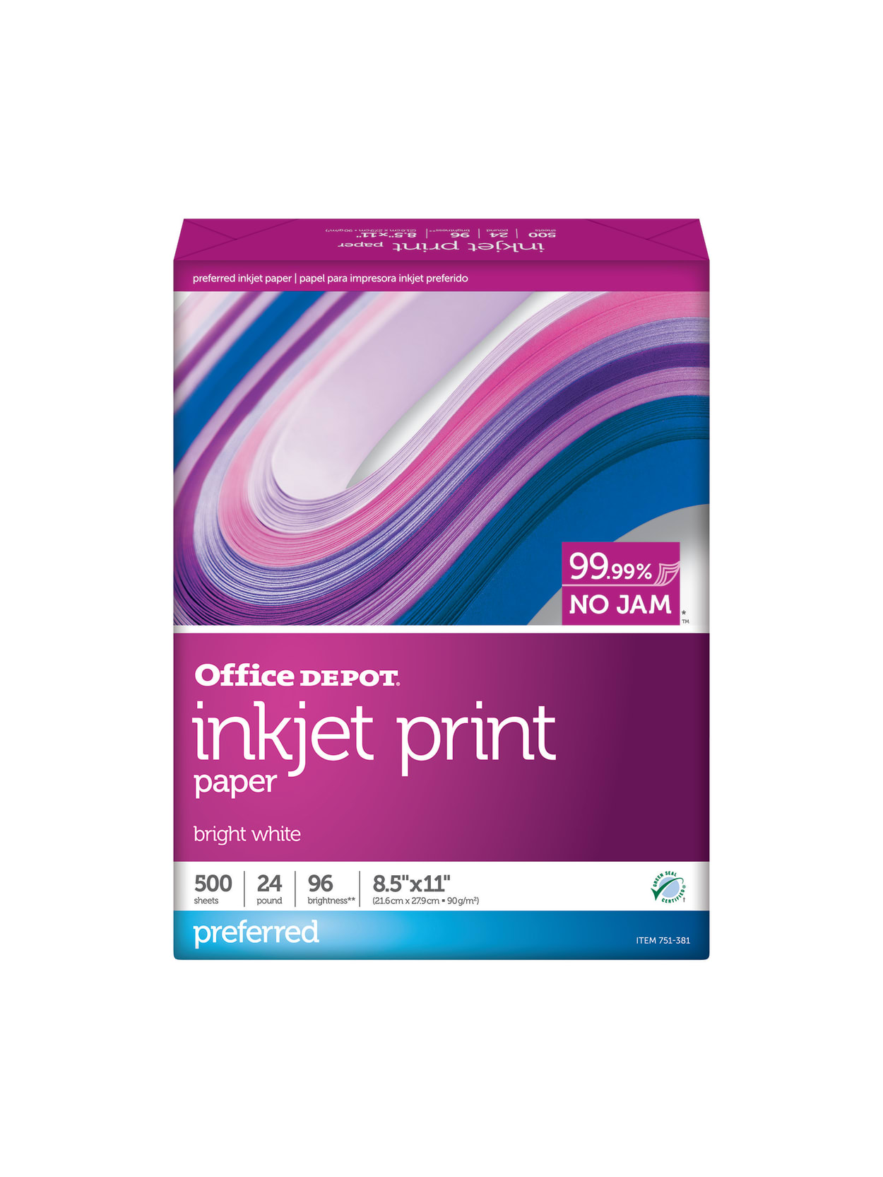 Office Depot Ink Paper Fsc Certfied 500 Pk Office Depot