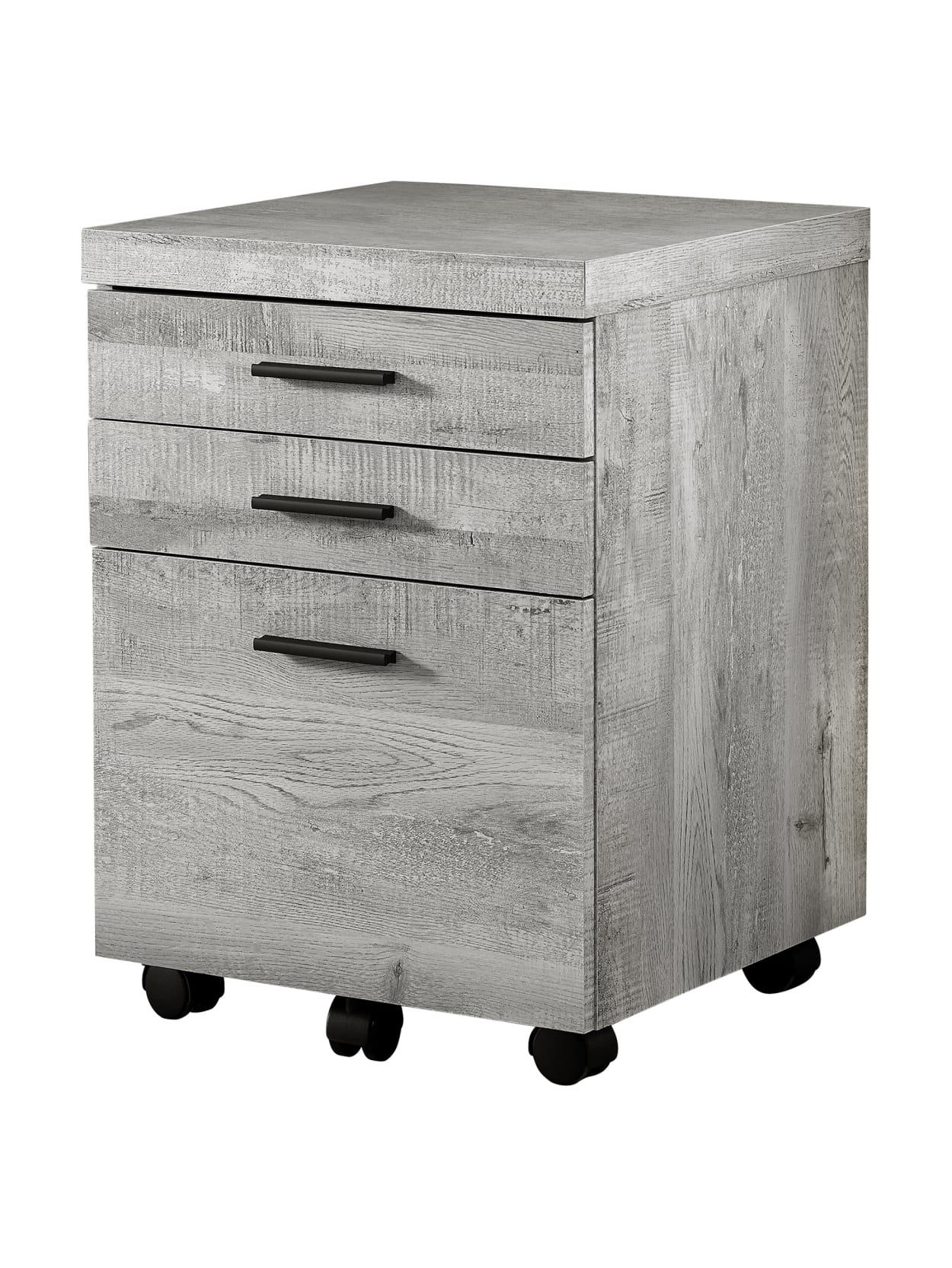 Monarch Specialties 17 34 D Vertical 3 Drawer File Cabinet Gray Wood Grain Office Depot