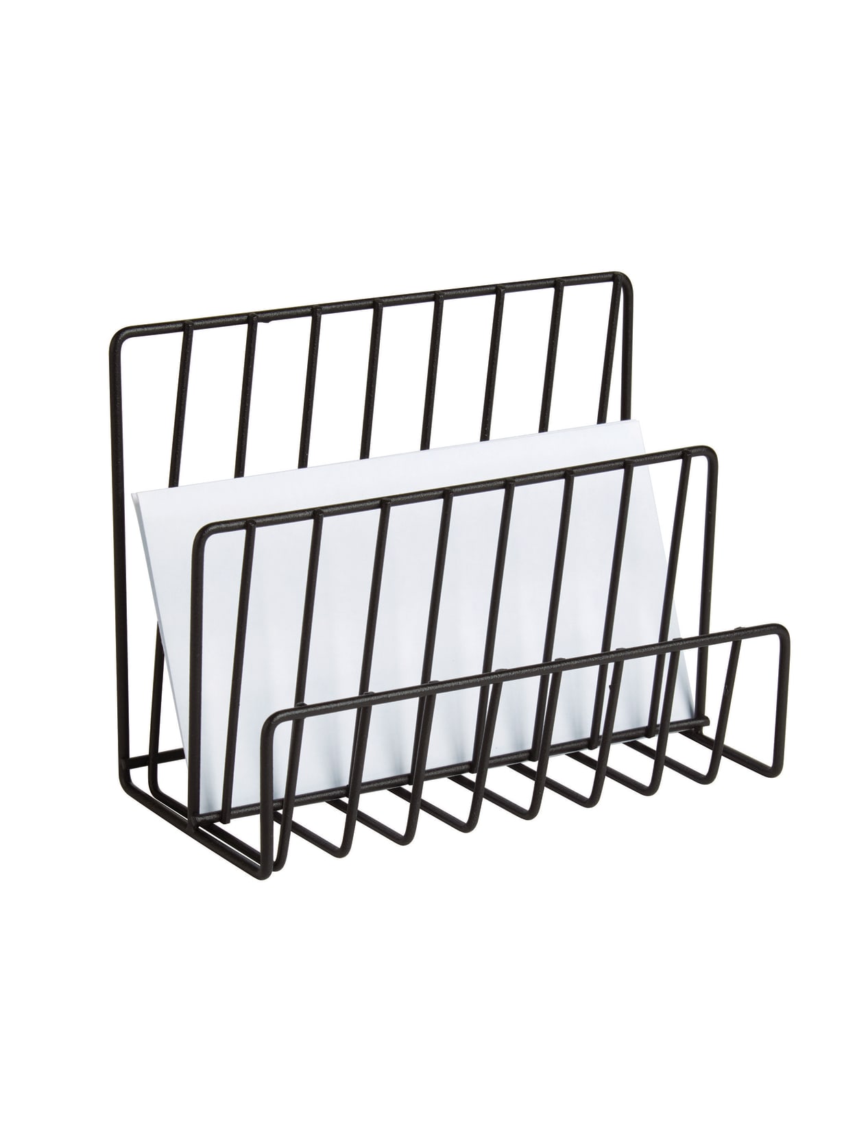 Realspace Black Wire 2 Compartment Letter Sorter Office Depot