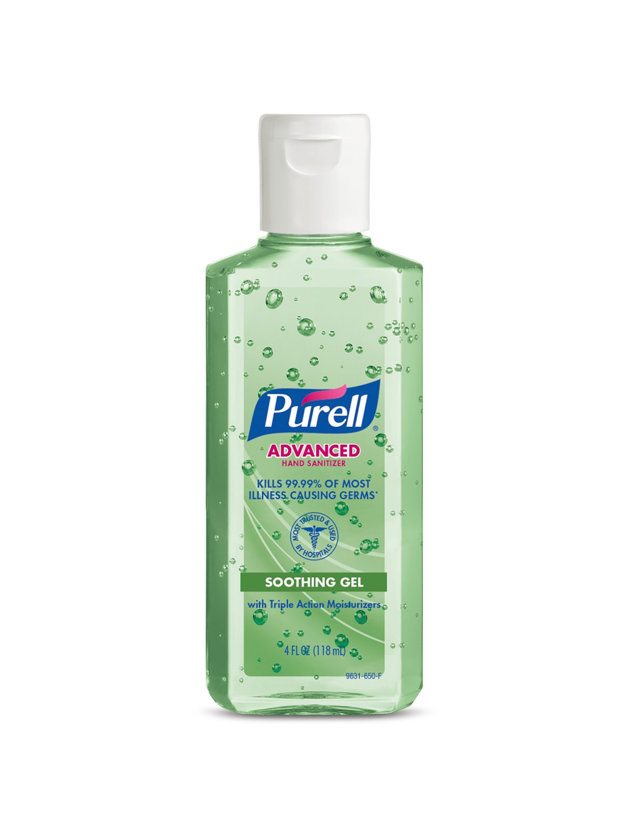 Purell Advanced Hand Sanitizer Soothing Gel Fresh Scent 4 Fl Oz Portable Flip Cap Bottle Office Depot