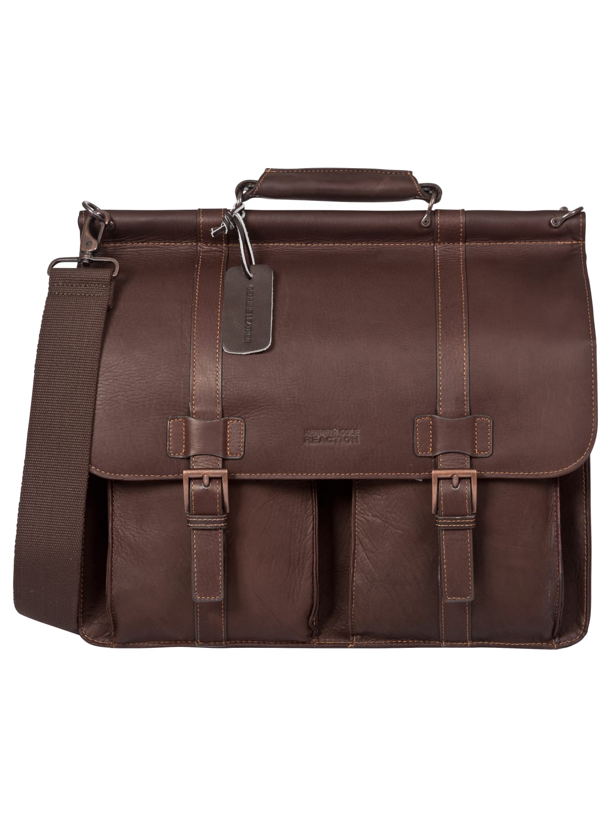 kenneth cole reaction colombian leather laptop messenger bag