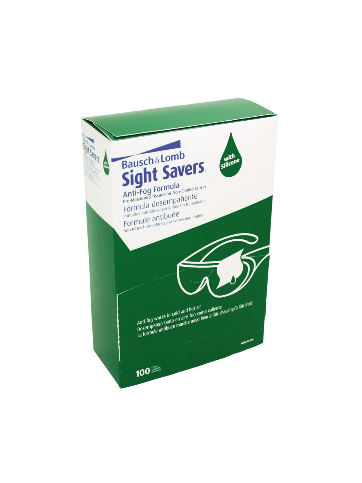 Bausch And Lomb Sight Savers Pre Moistened Anti Fog Tissues 5 516 X 2 516 Case Of 100 Office Depot