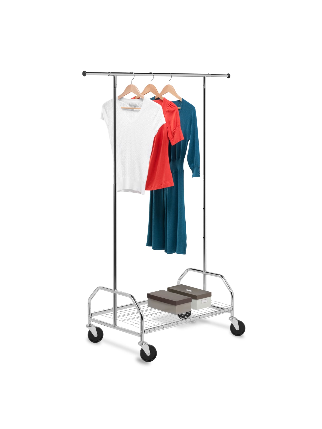Honey Can Do Heavy Duty Bottom Shelf Garment Rack 66 34 H X 21 W X