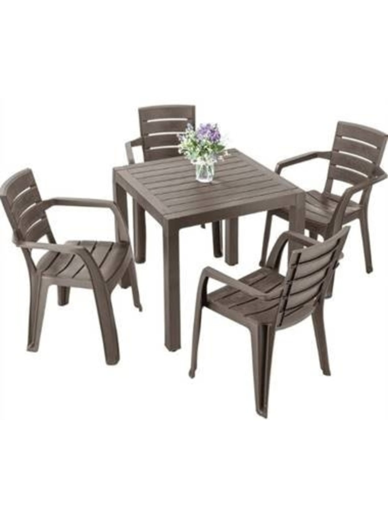 Cosco Products Cosco Outdoor Furniture 5 Piece Patio Bistro Set With