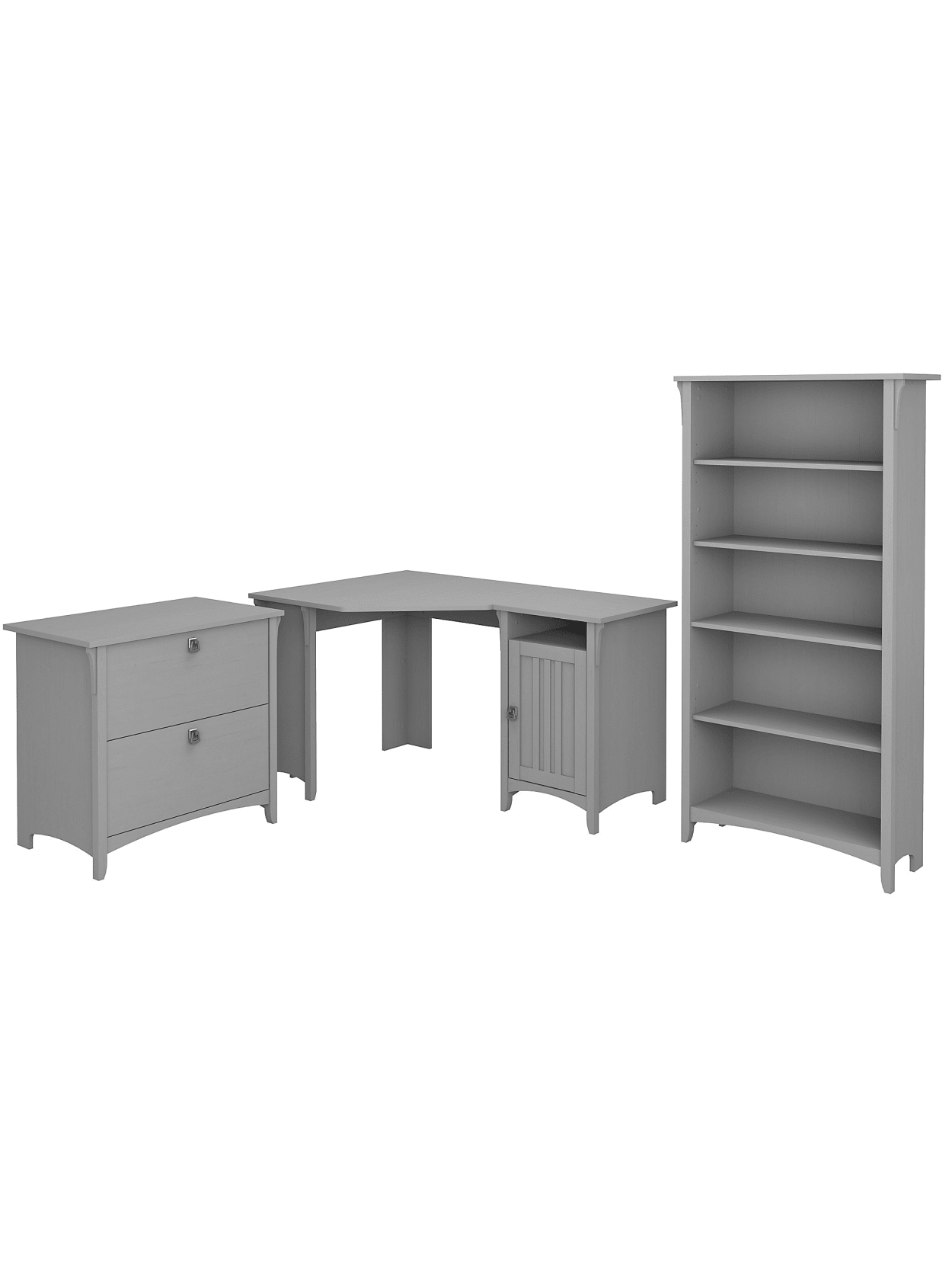 Bush Furniture Salinas Desk Cape Cod Gray Office Depot