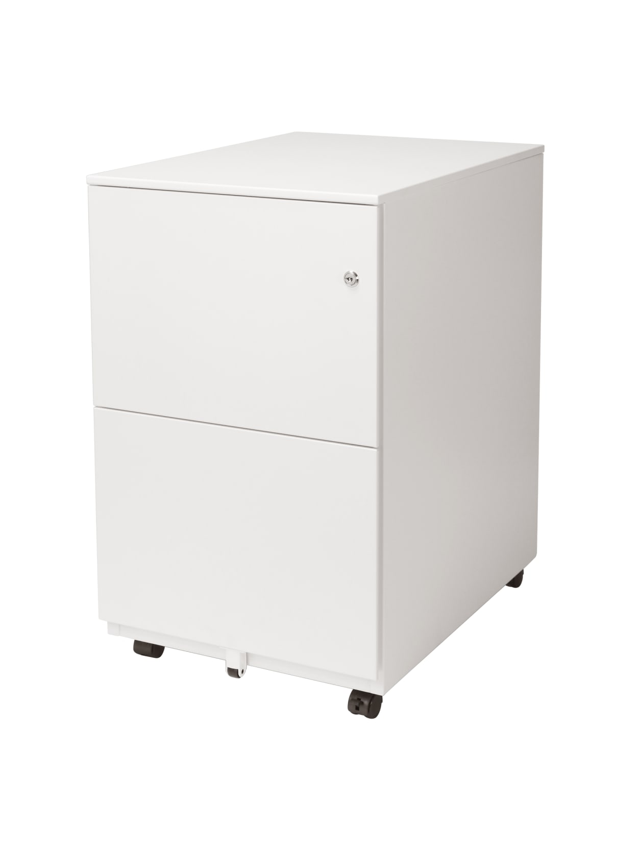 Aurora Soho 25 D Vertical 2 Drawer Mobile File Cabinet Metal White Office Depot