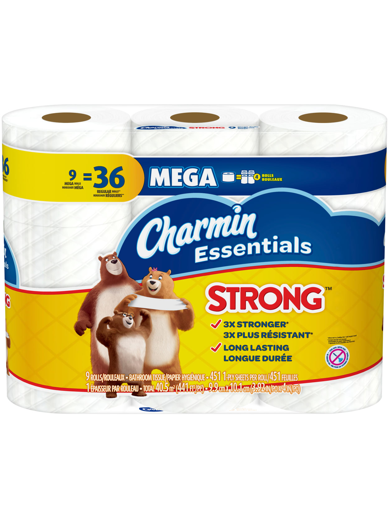 Charmin Strong 1 Ply Bathroom Tissue 9pk Office Depot