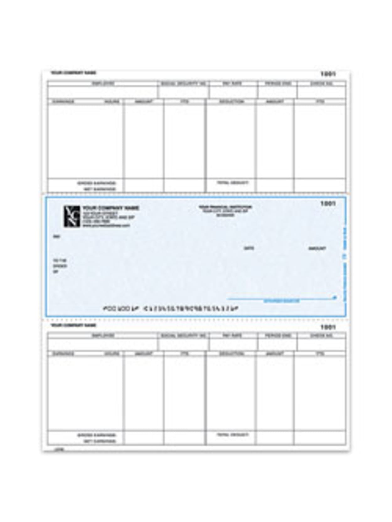 Custom Laser Payroll Checks For Mas90mas200mas500 8 12 X 11 2 Parts Box Of 250 Office Depot