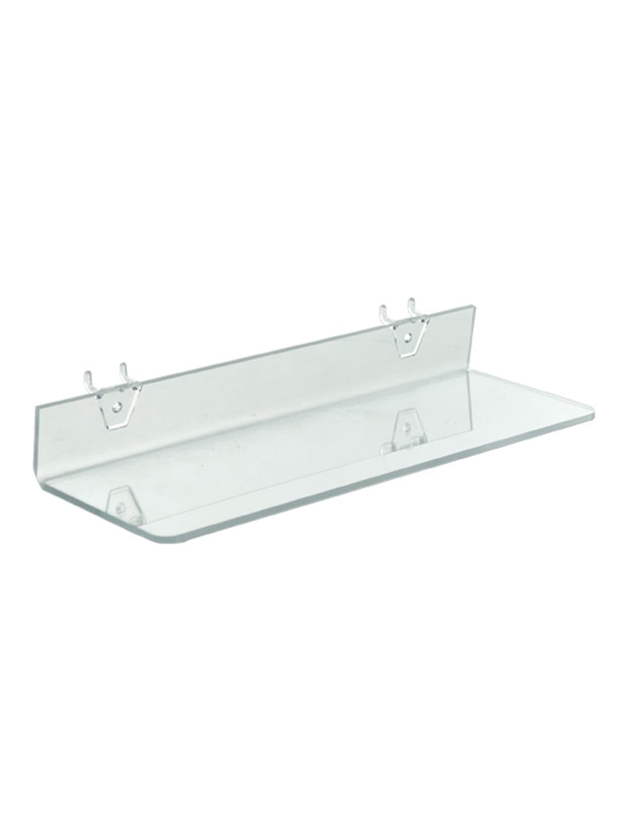 Azar Displays Acrylic Shelves For Pegboardslatwall Systems 16 X 4 Clear Pack Of 4 Shelves Office Depot