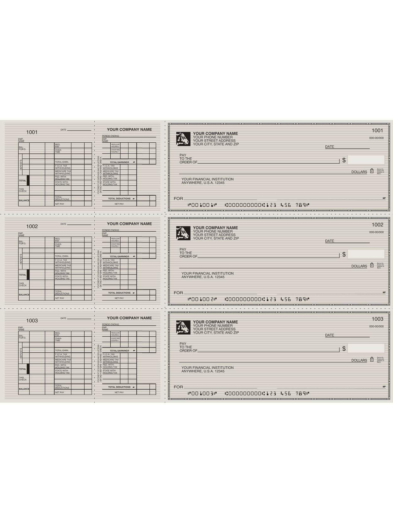Custom 3 To A Page Checks Style 13 300 Bx Office Depot