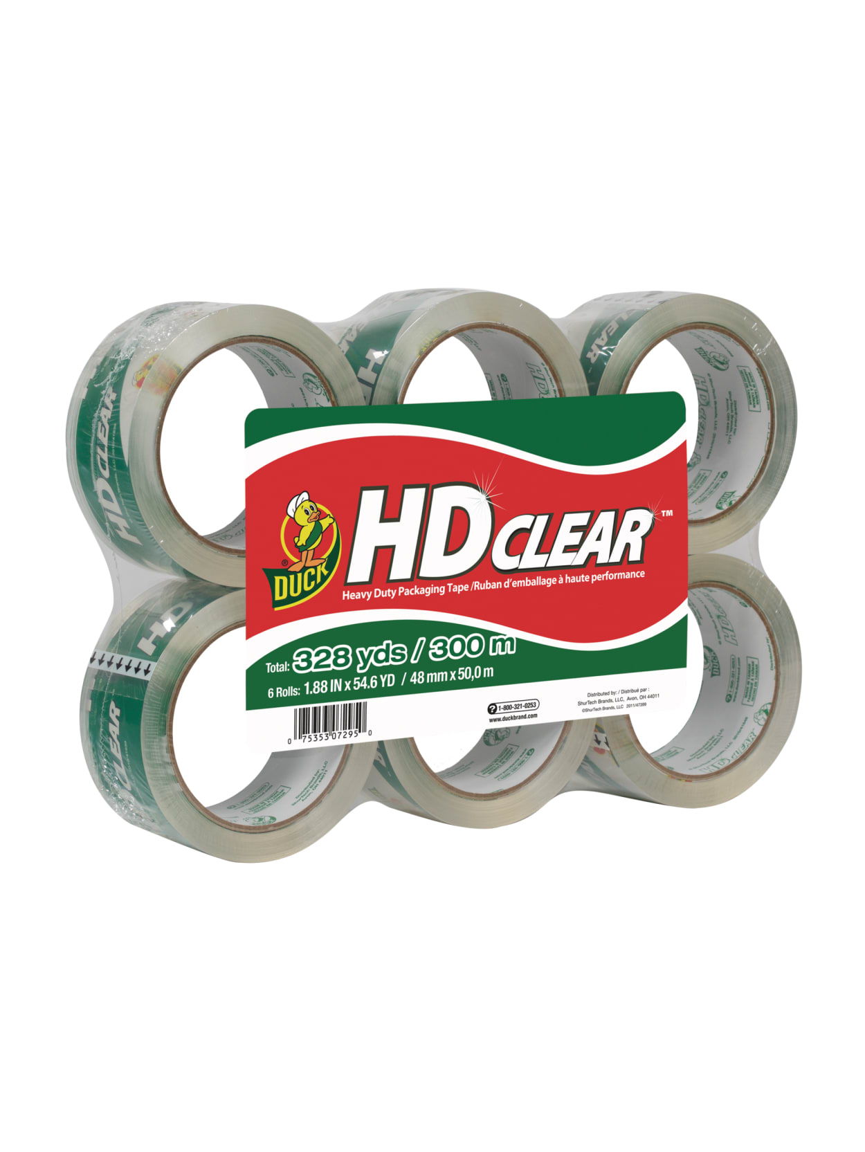 HD Clear Heavy Duty Packaging Tape 1.88 Inches x 54.6 Yards Clear 24 Pack -New 393730