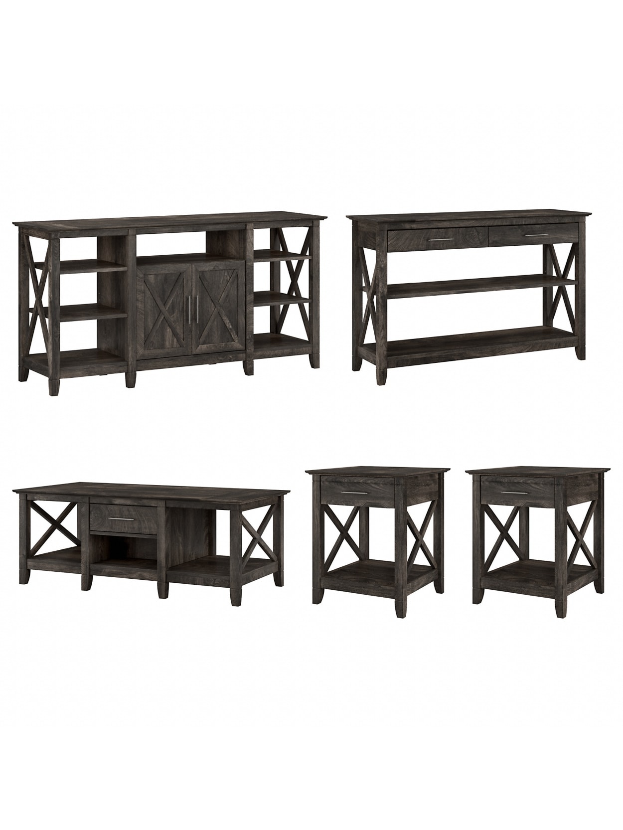 tall end table with shelves on Tv Standcoffeeconsole2 End Tables Hickory Office Depot