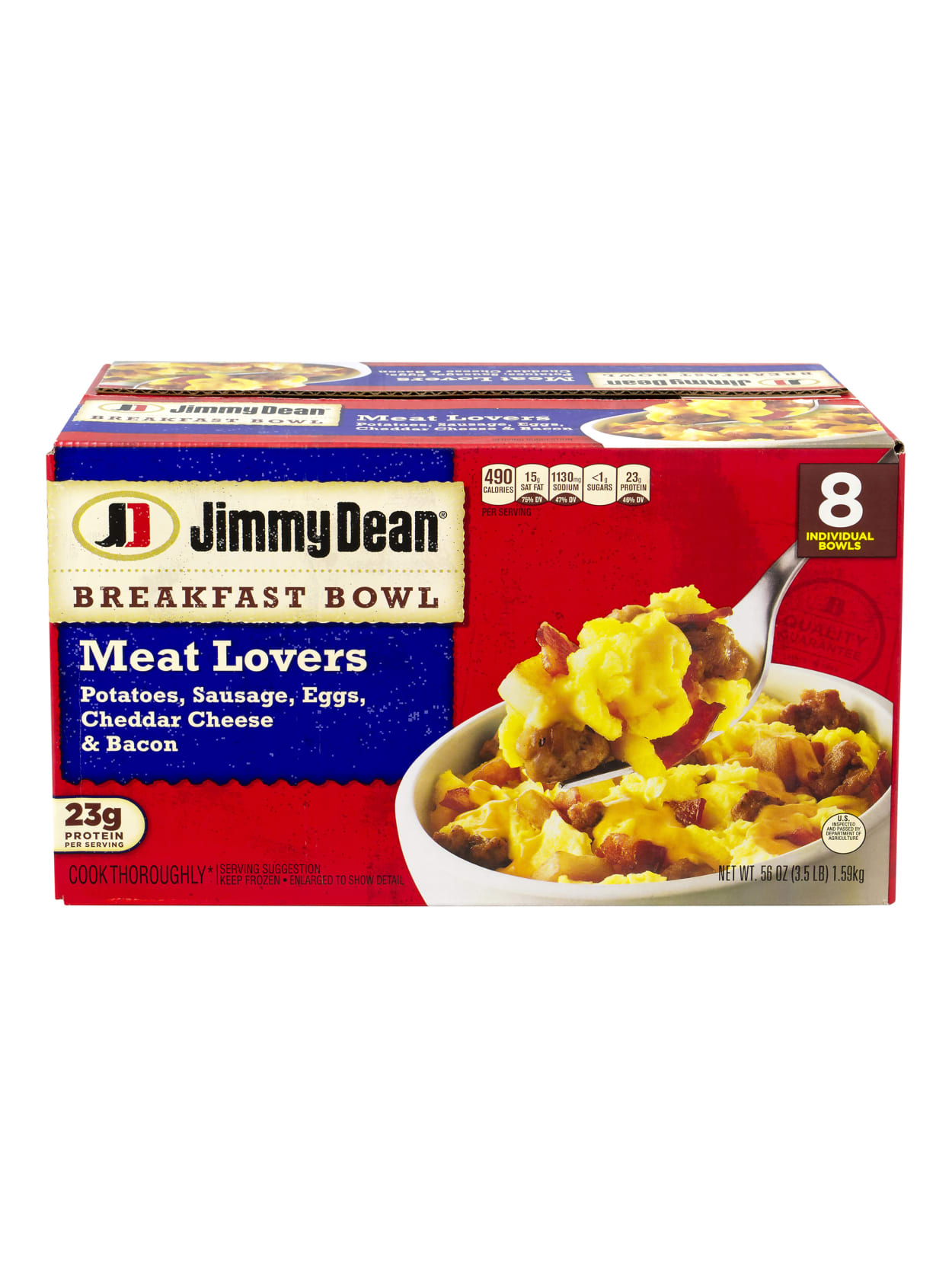 Jimmy Dean Meat Lovers Breakfast Bowls 56 Oz Box Of 8 Bowls Office Depot