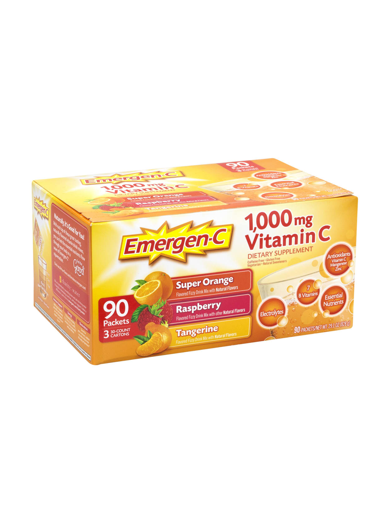 Emergen C Vitamin C Dietary Supplement Drink Mix Variety Case Of 90 Packs Office Depot