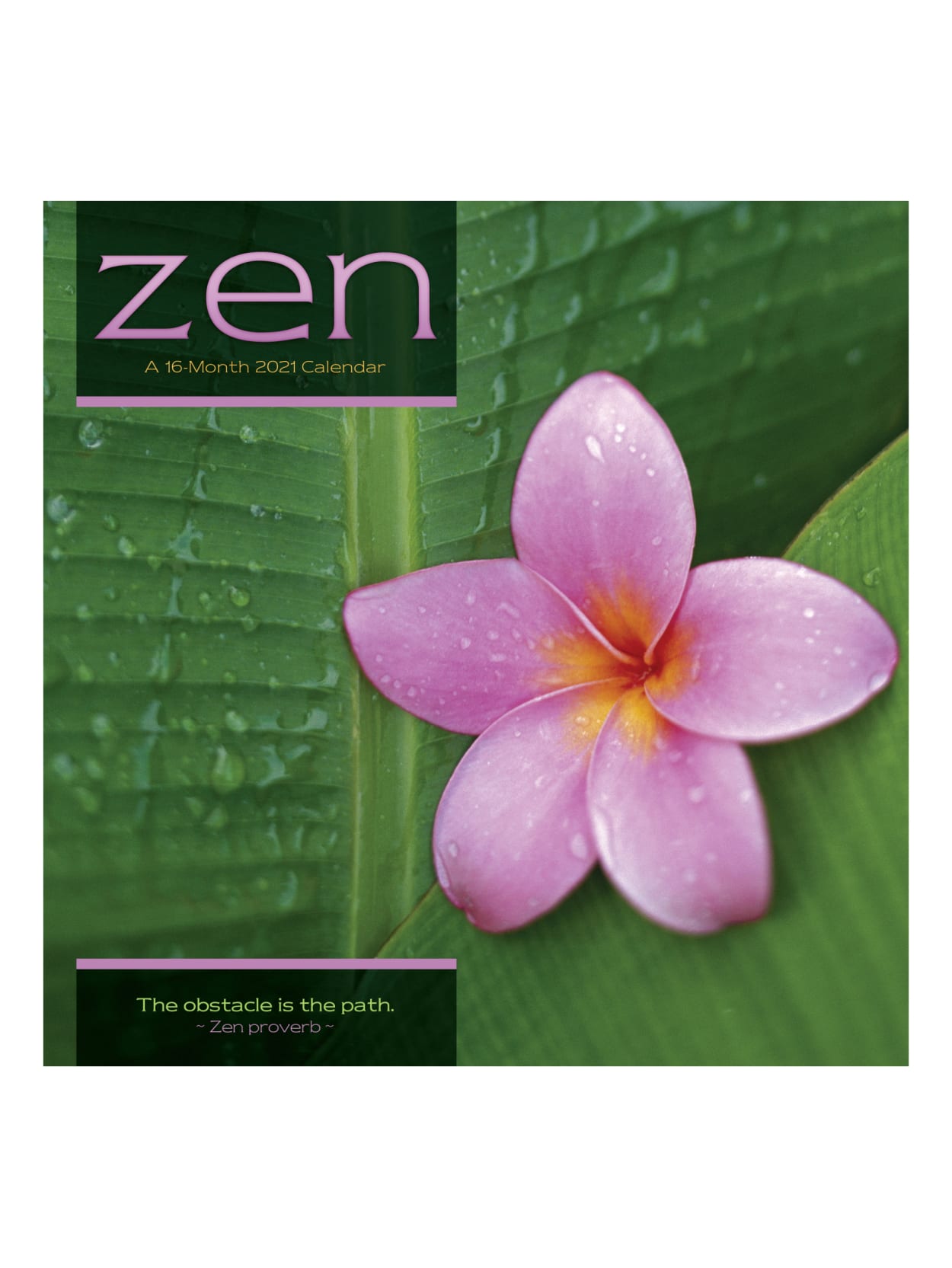 Dateworks Zen 16 Month Wall Calendar 2021 Office Depot