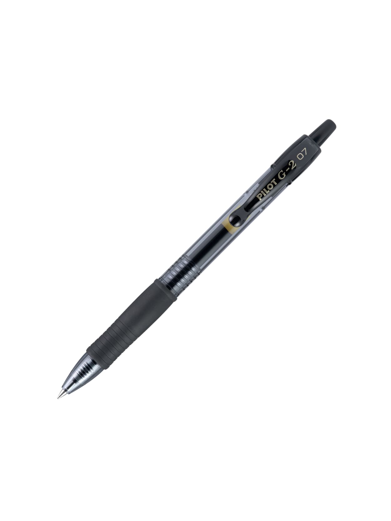 Pilot G 2 Retractable Gel Pens Fine Point 0 7 Mm Clear Barrels Black Ink Pack Of 12 Pens Office Depot
