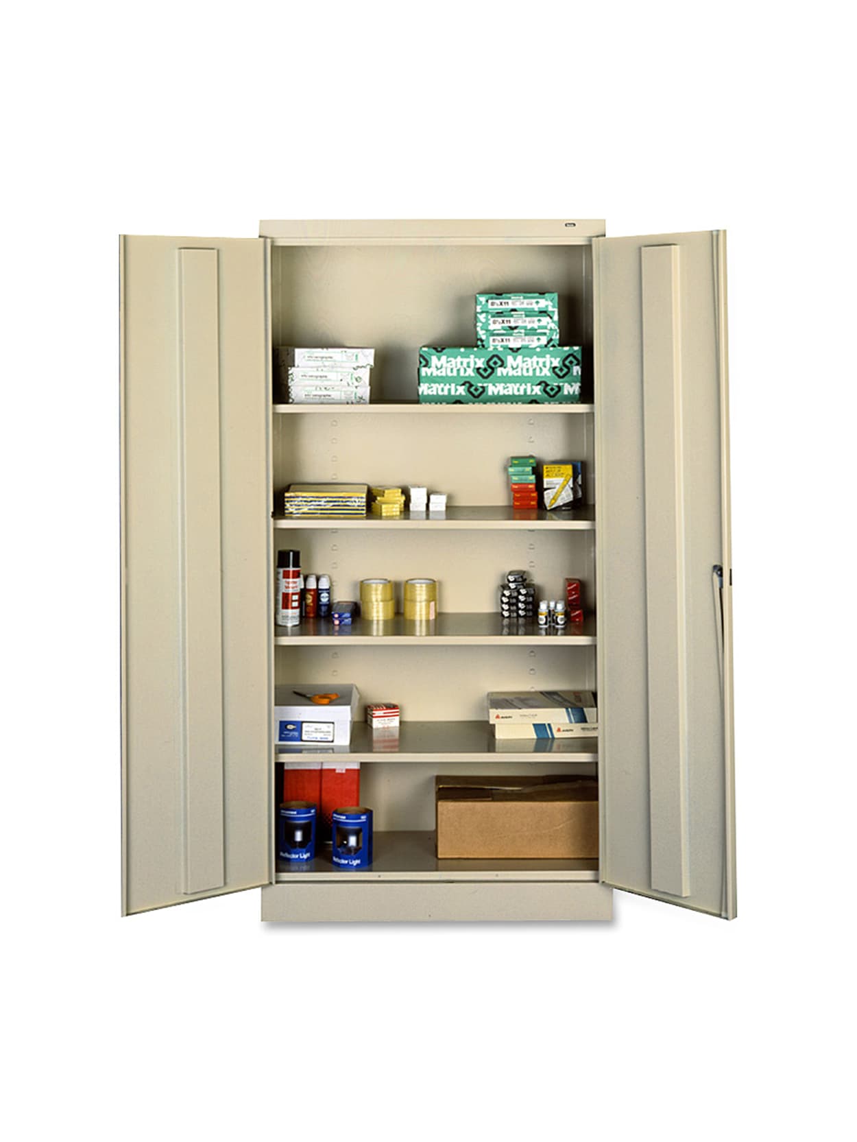 Tennsco Full Height Standard Storage Cabinet 72 H X 36 W X 18 D Putty Office Depot