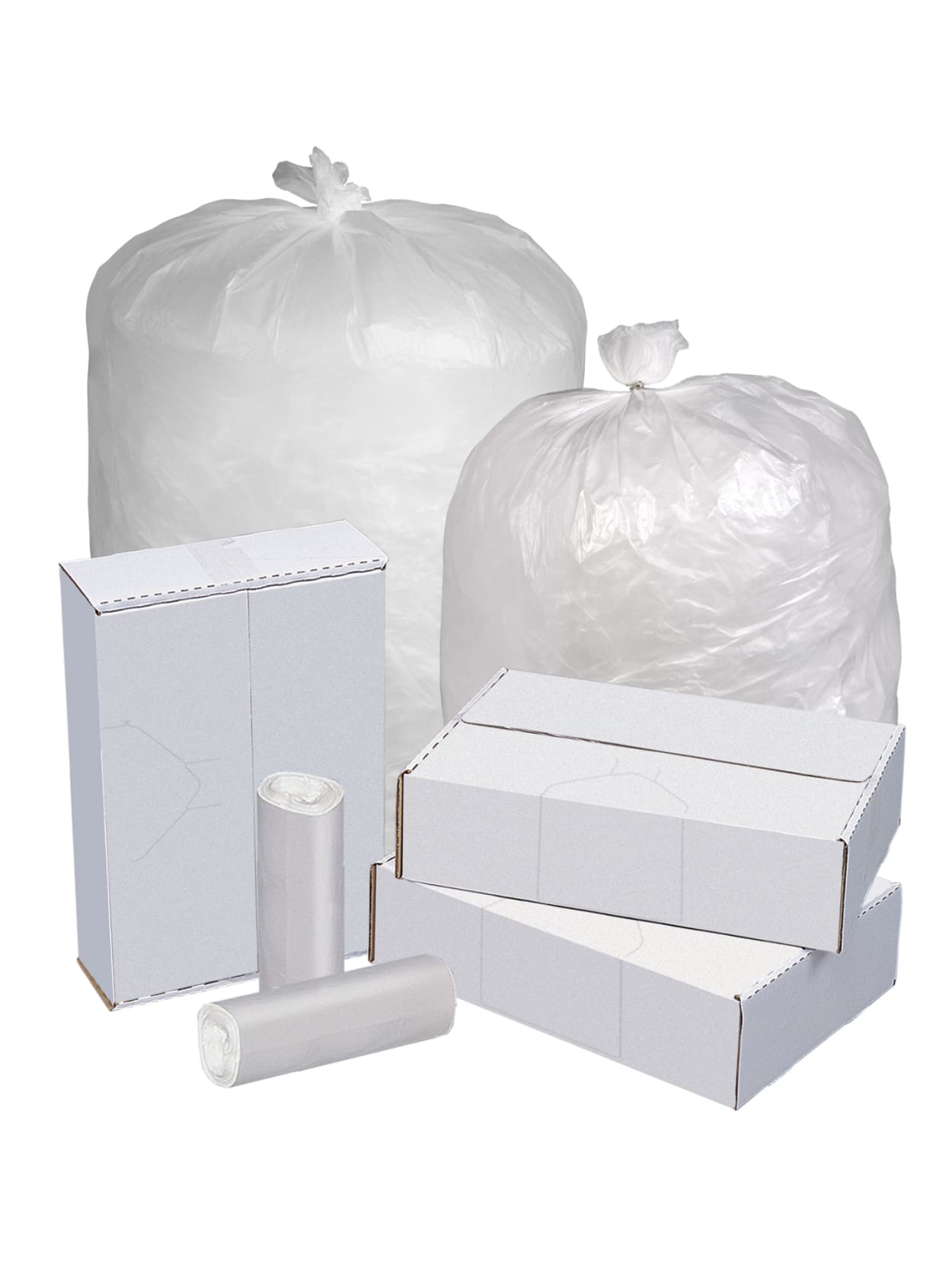Highmark Linear Low Density Can Liners 1 5 Mil 40 45 Gallons 40 X 46 Clear Box Of 125 Office Depot