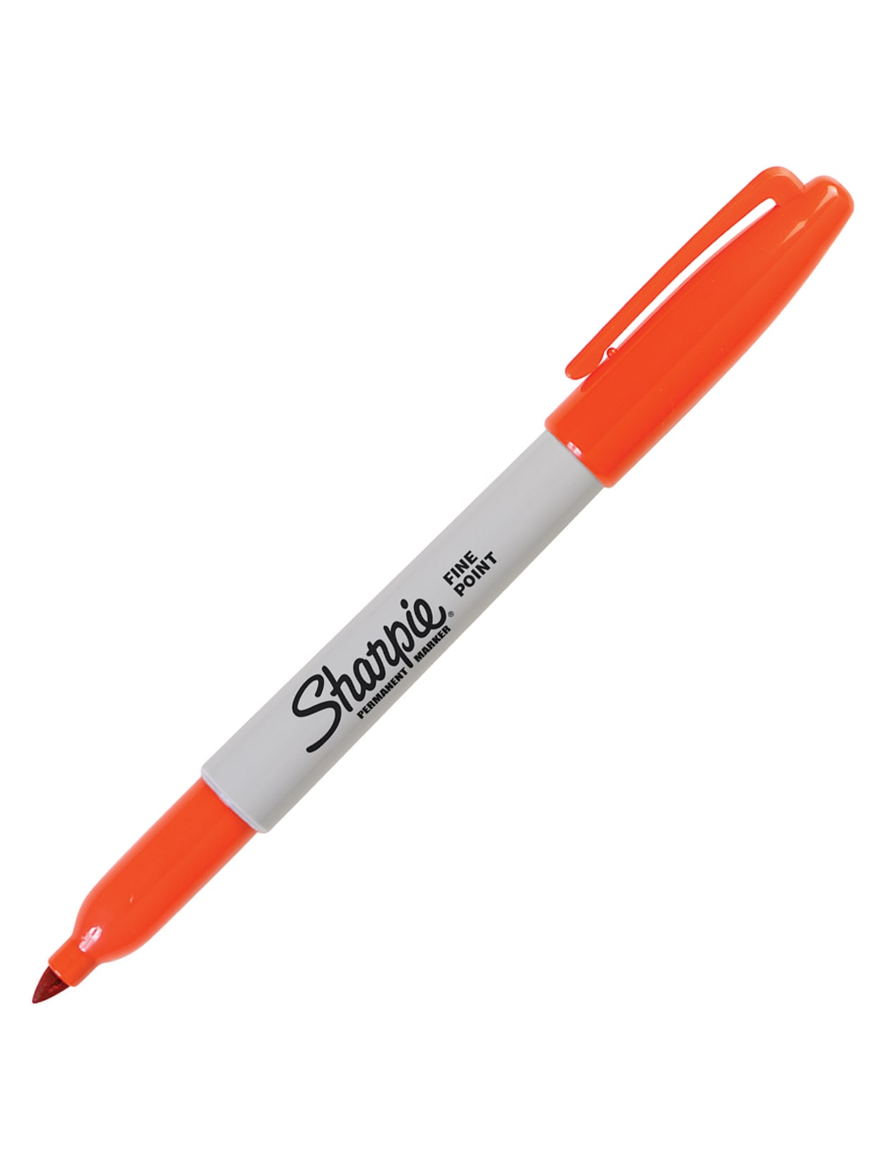 orange permanent marker pen