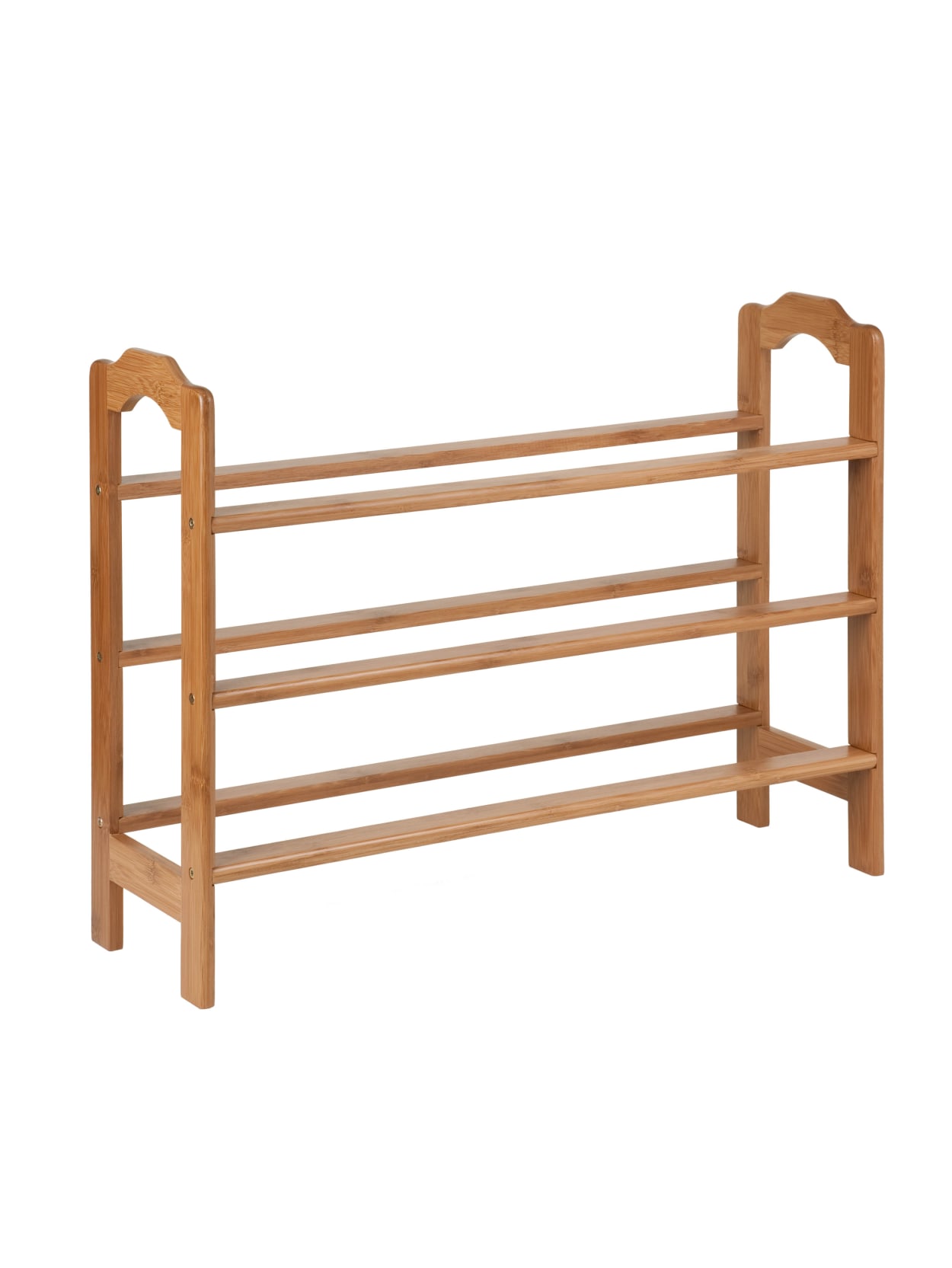 6 tier bamboo shoe rack on Honey Can Do 3 Tier Bamboo Shoe Storage Rack 21 H X 28 12 W X 8 34 D Natural Office Depot