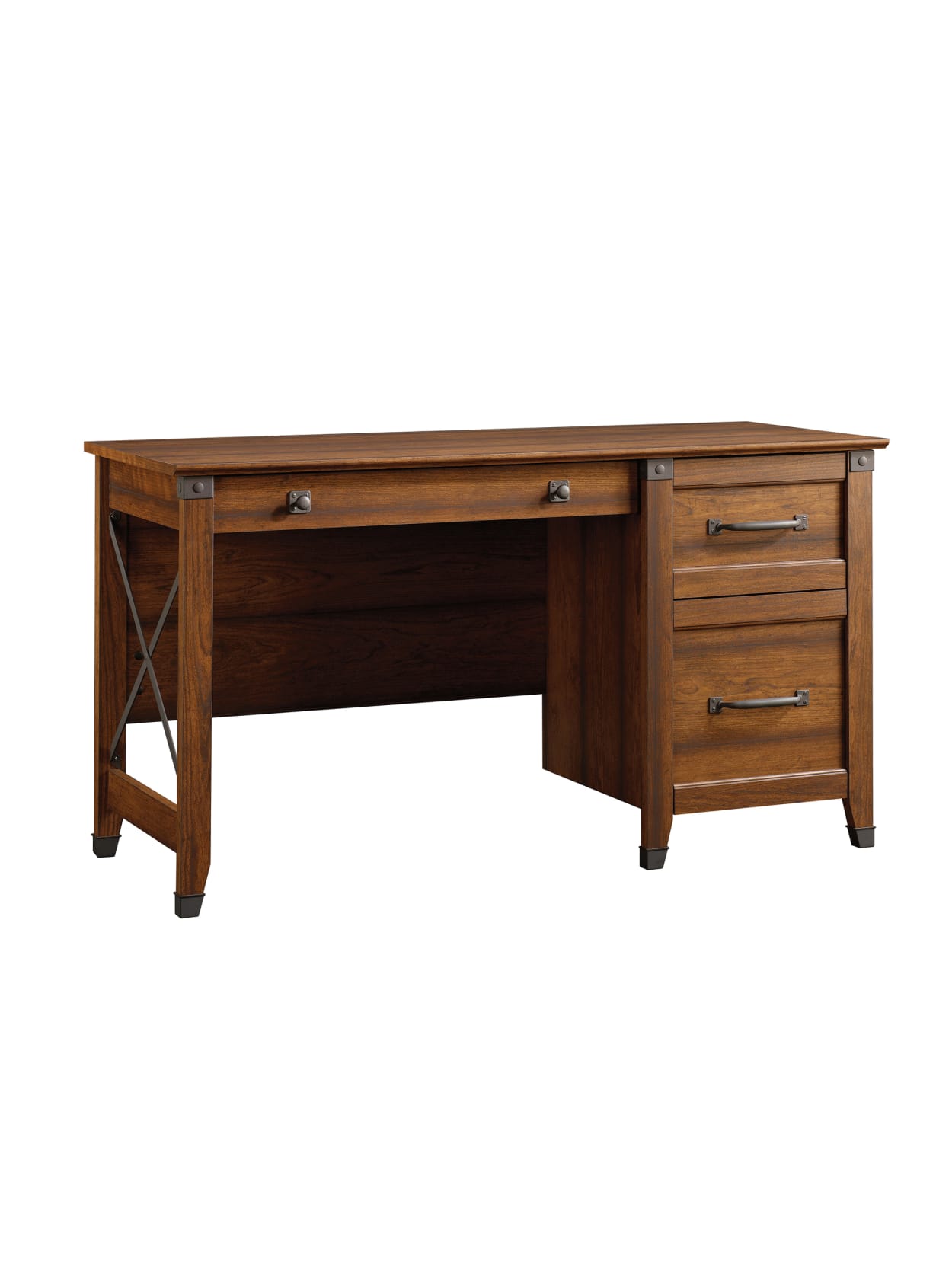 Sauder Carson Forge Desk Washington Cherry   Office Depot