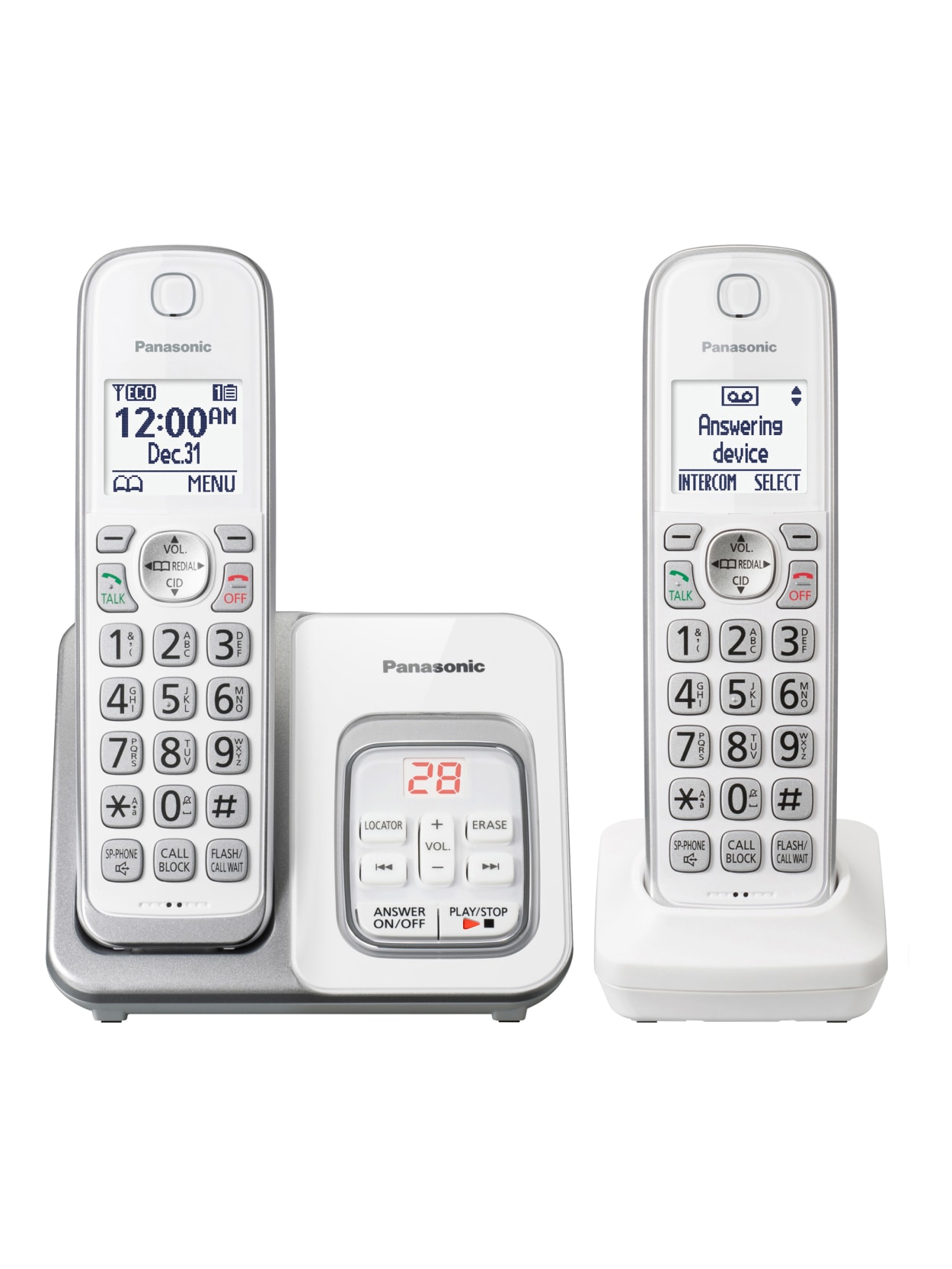 Panasonic Kx Tgd432w Cordless Phone System Office Depot Panasonic expandable cordless phone with call block and answering machine. panasonic cordless phone system with answering machine white kx tgd432w item 8167944
