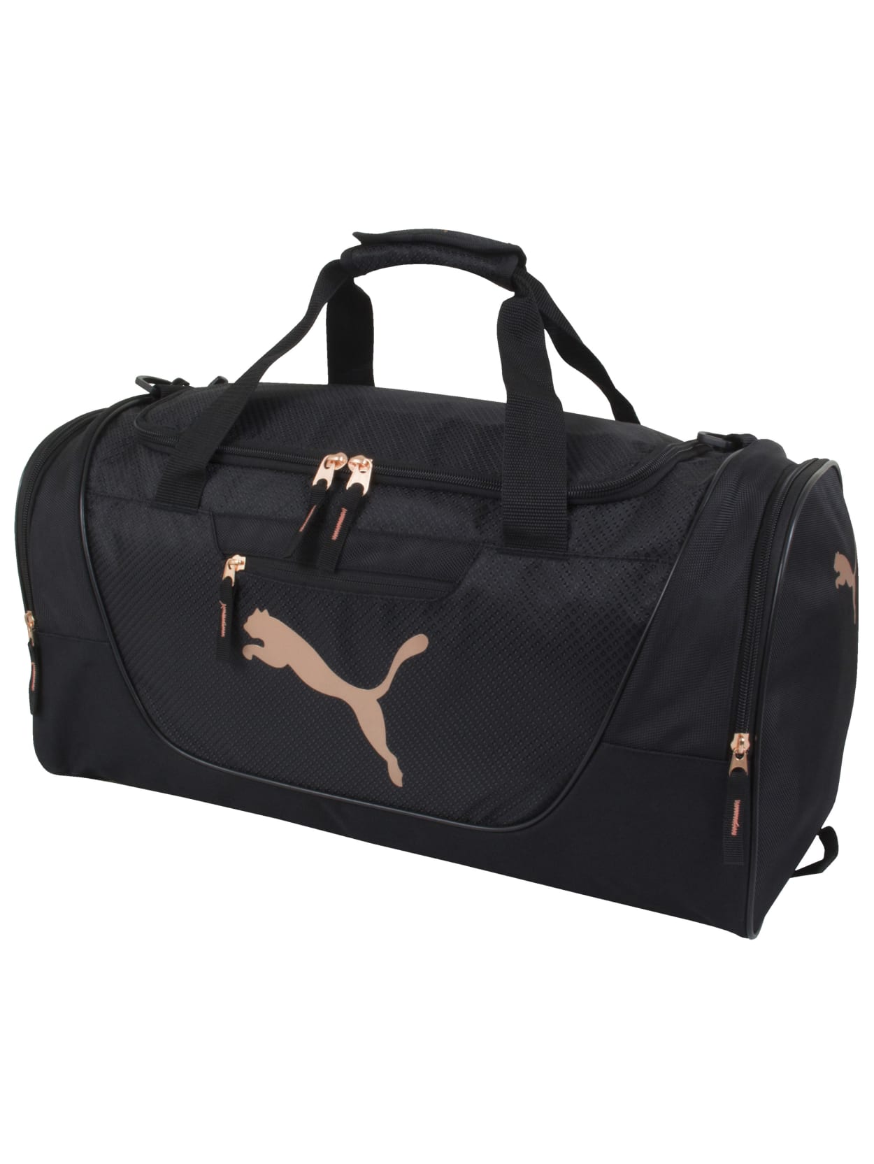 puma gym bag gold