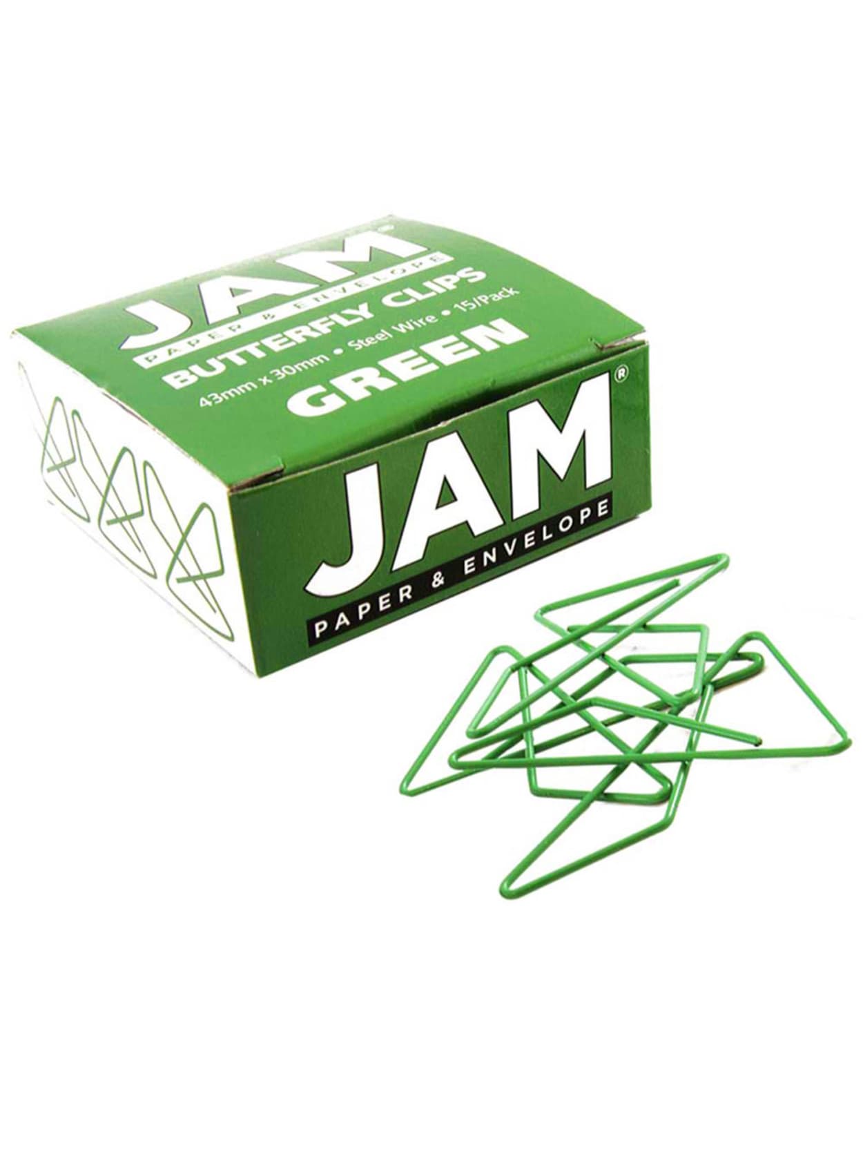 Jam Paper Butterfly Clips Large Green 15pk Office Depot All products from butterfly paper clips category are shipped worldwide with no additional fees.