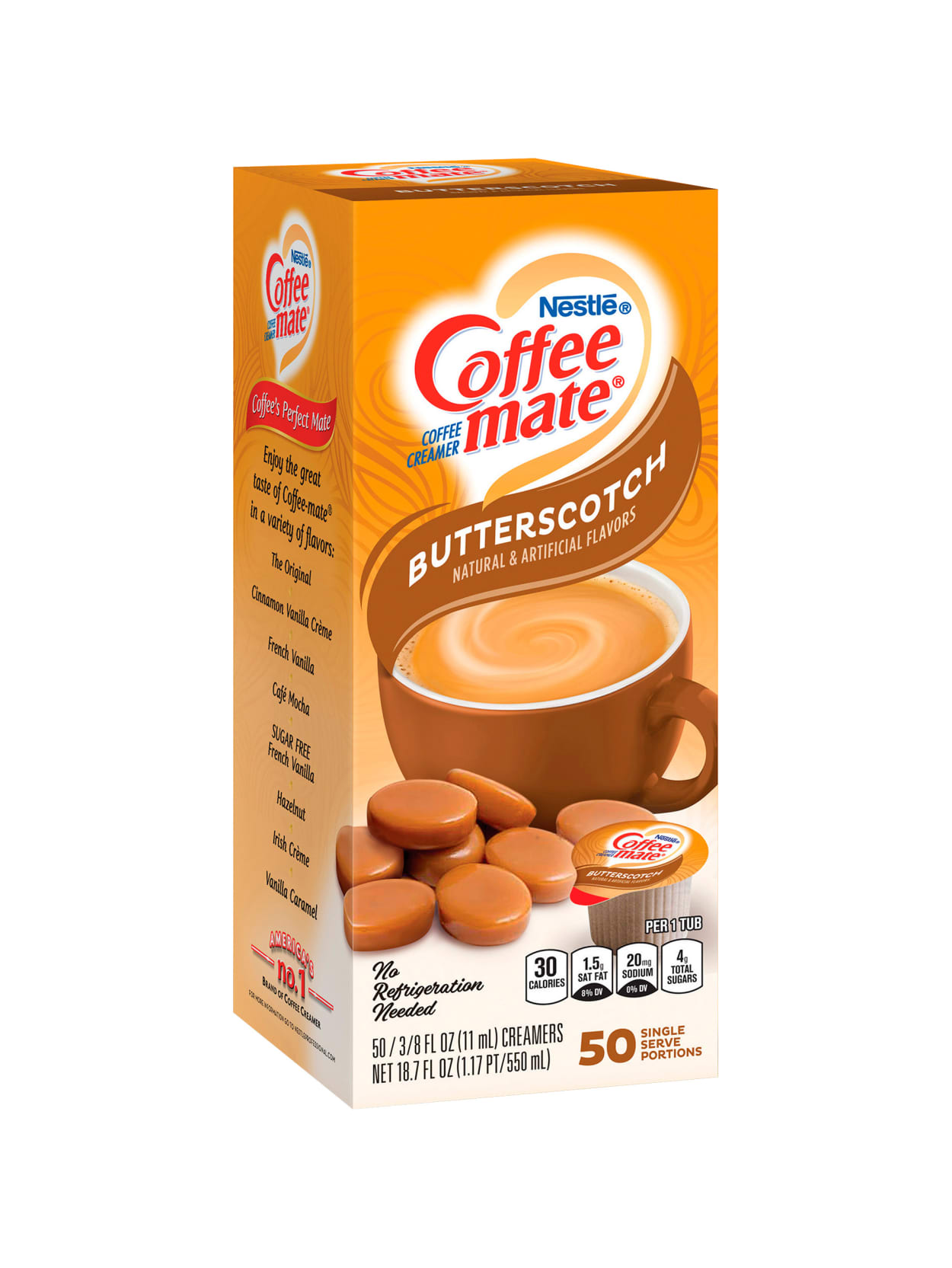 Nestle Coffee Mate Butterscotch Creamer 50pk Office Depot