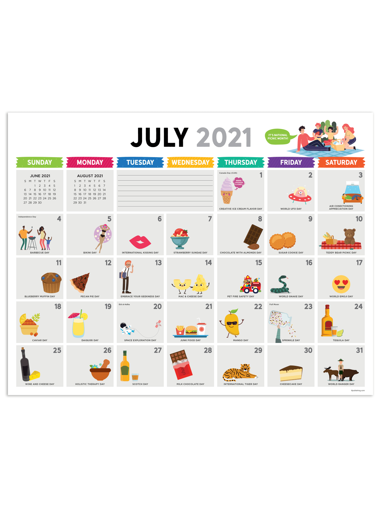 Tf Publishing Calendar Holiday July To June Office Depot