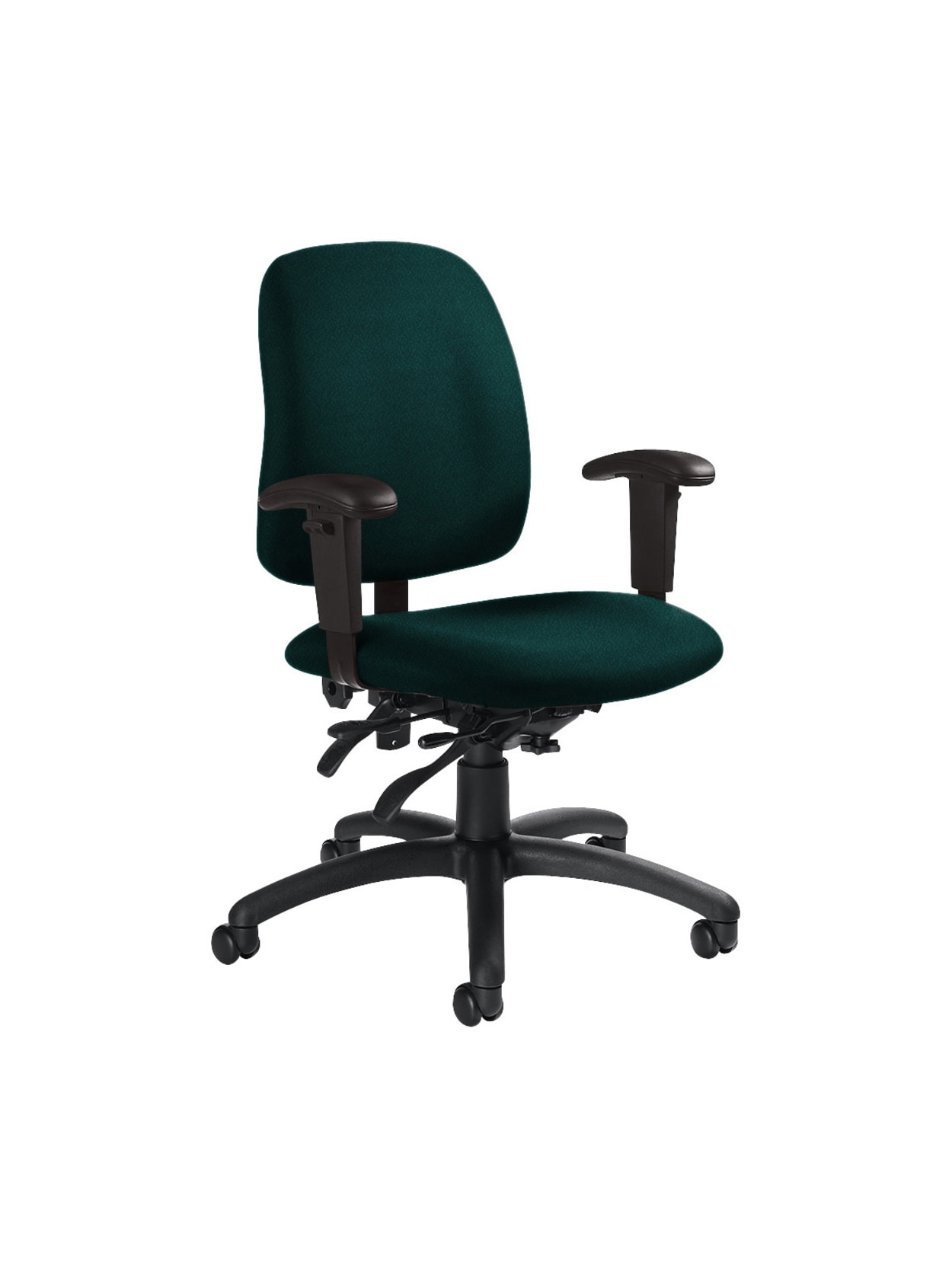 Global Goal Low Back Multi Tilter Chair 36 H X 25 W X 22 12 D Spruceblack Office Depot