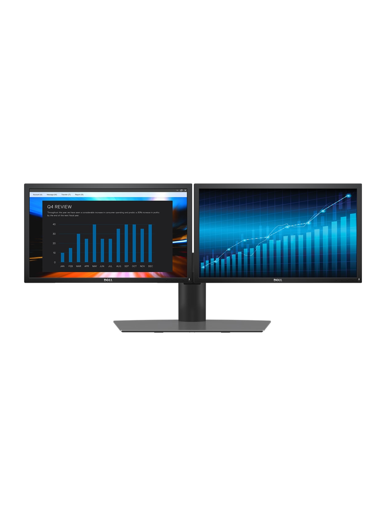 Dell 23 Monitors And Dual Monitor Stand Office Depot