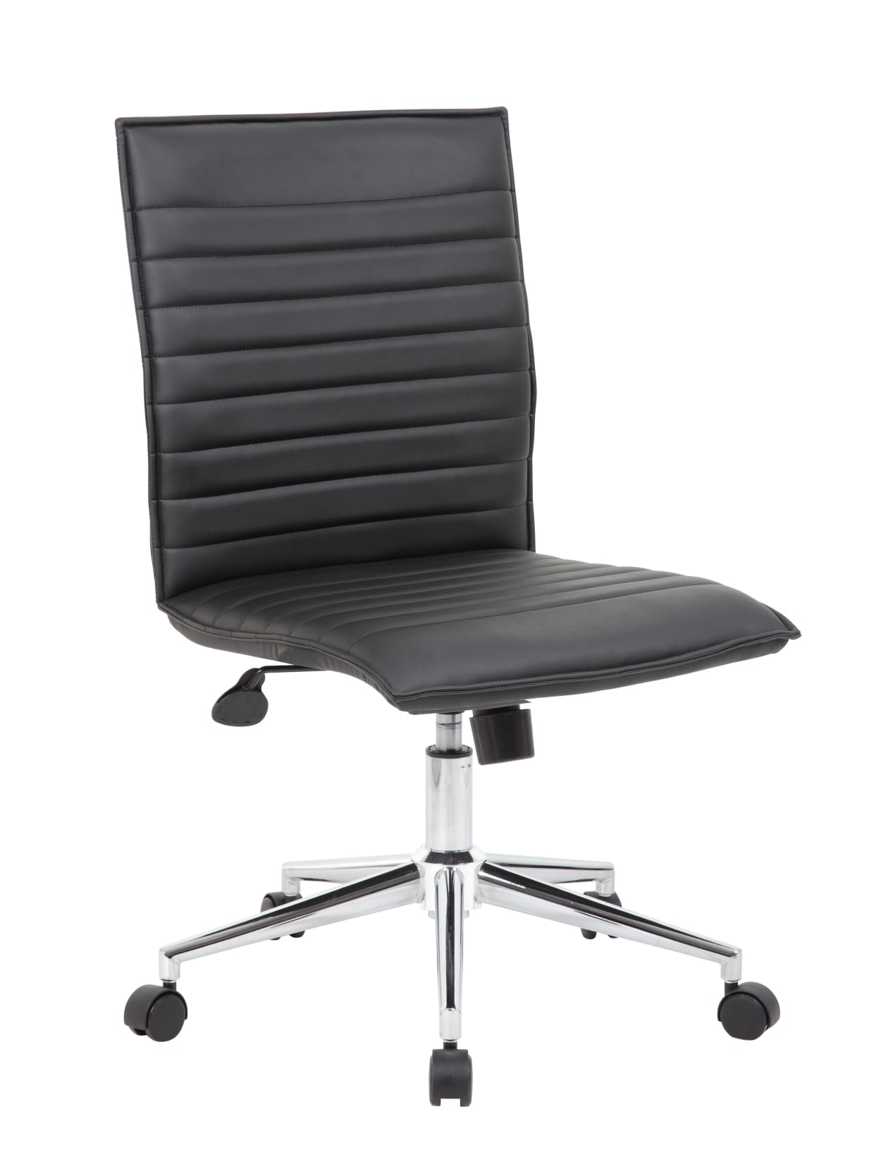 Boss Office Products Armless Chair Black Office Depot