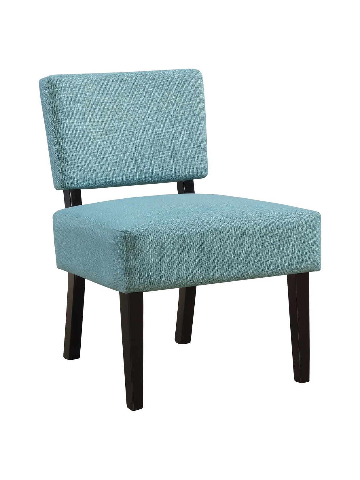 Monarch Specialties Armless Accent Slipper Chair Tealblack Office Depot