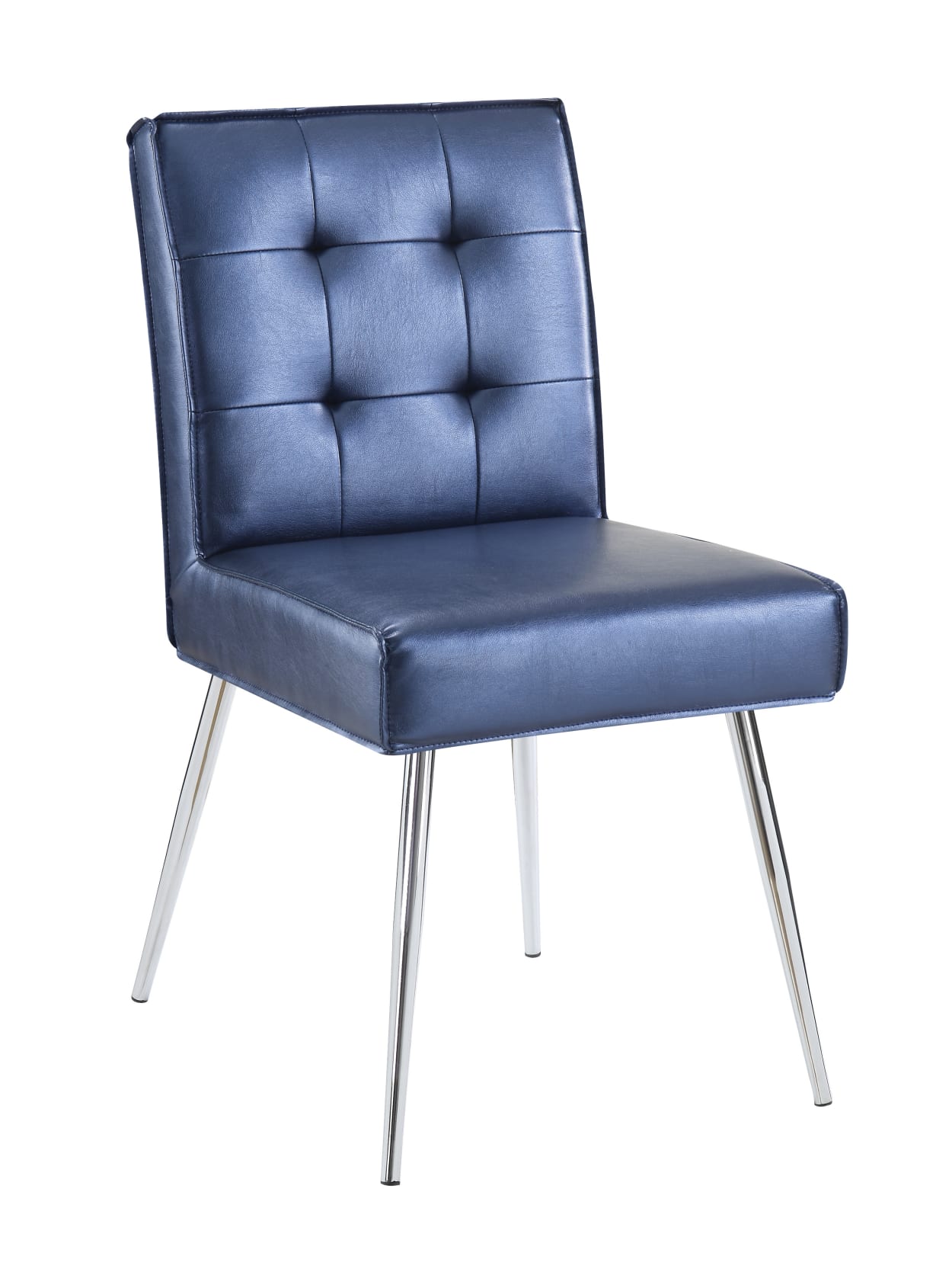 Office Star Avenue Six Amity Tufted Dining Chair Sizzle Azuresilver Office Depot