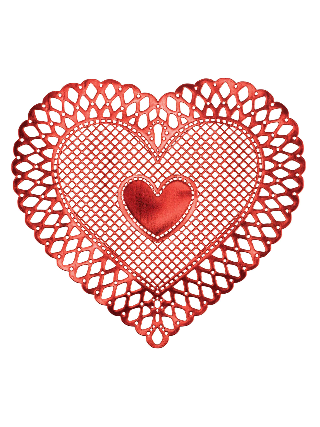 Amscan Heart Vinyl Valentines Day Placemats 15 X 16 34 Red Pack Of 4 Placemats Office Depot