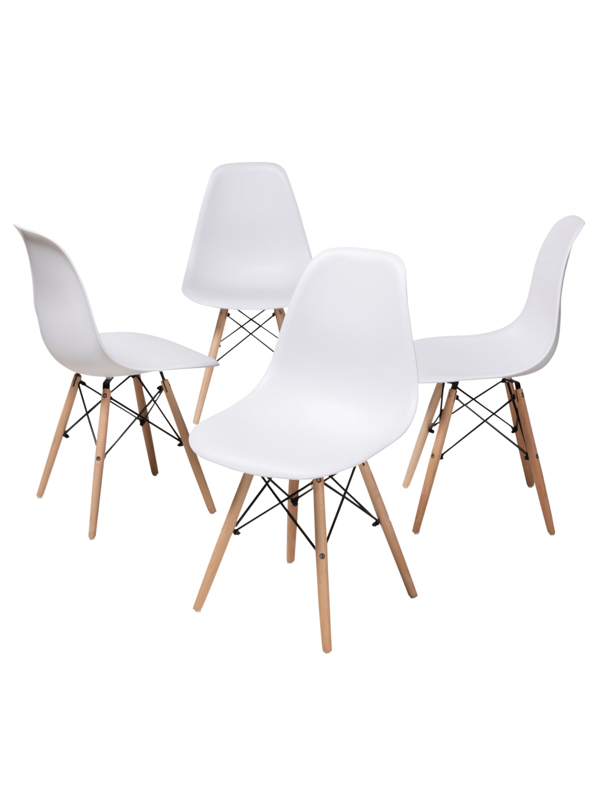 Mid Century Modern Dining Chair Whitebeech Wood Office Depot