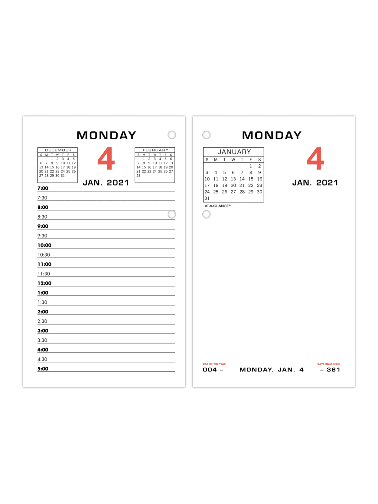At A Glance Calendar Refills