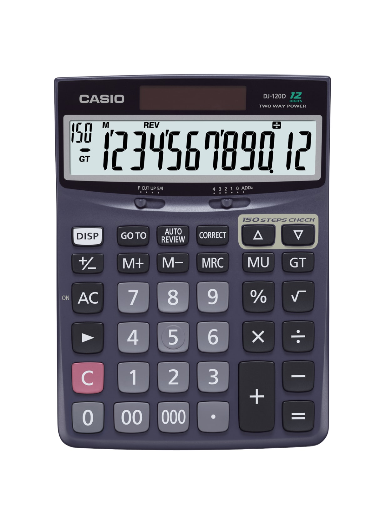 Casio Check And Correct Desk Calculator 1 37 X 5 51 X 7 51 Black