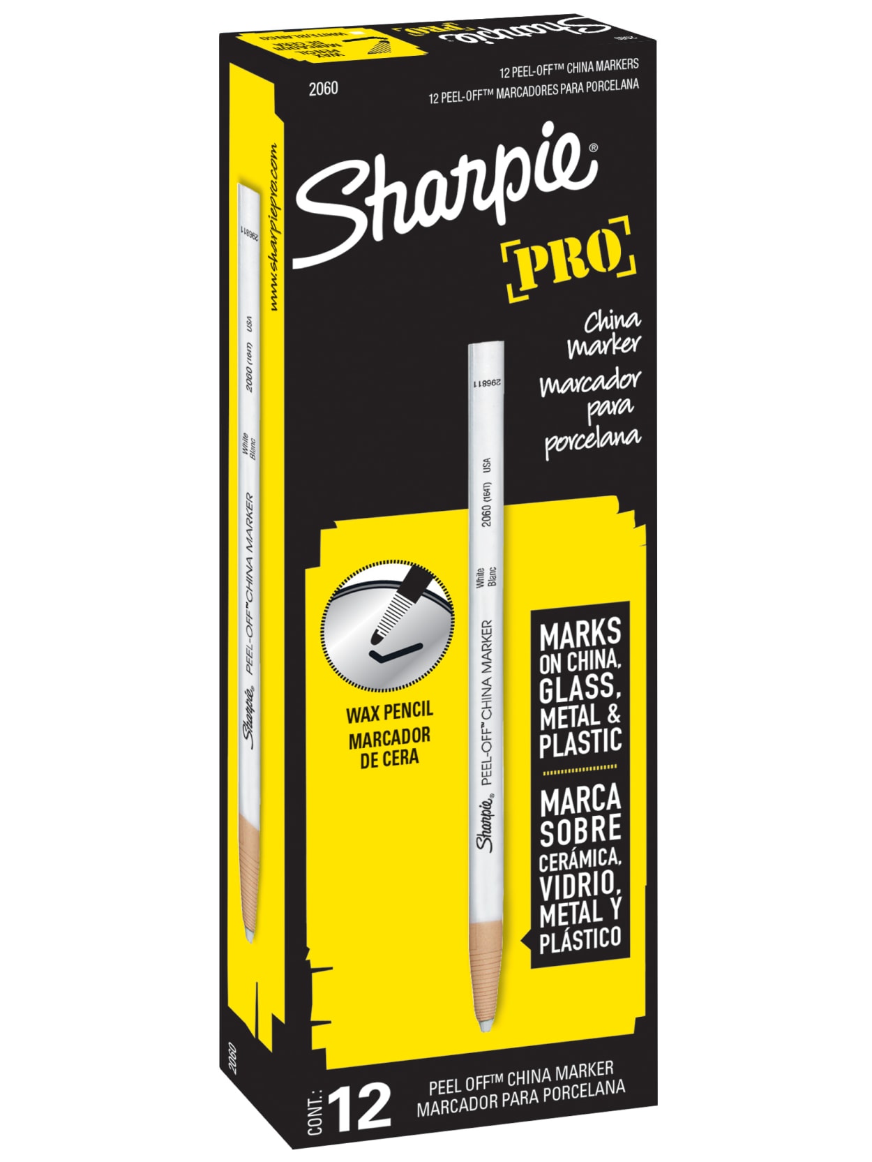 Sharpie Peel Off China Markers White Pack Of 12 Office Depot
