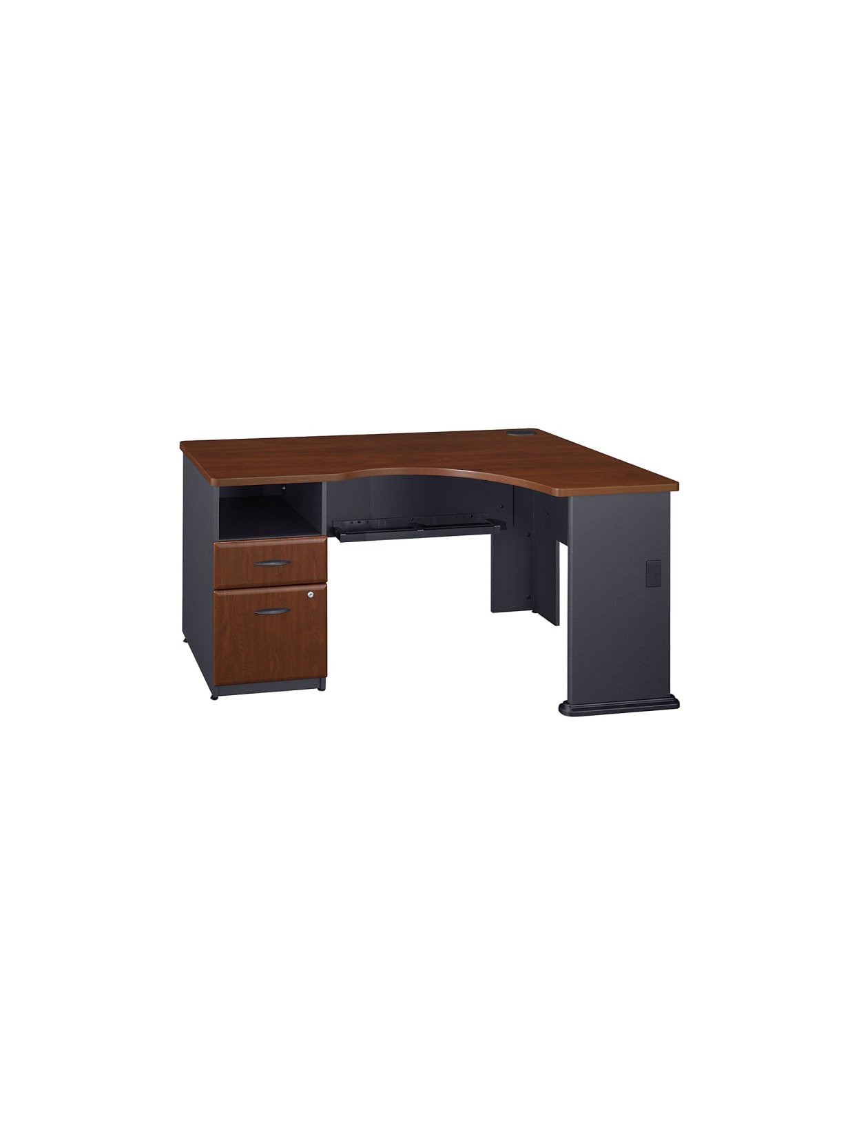 Bush Business Furniture Office Advantage 60w Corner Desk With Drawers Hansen Cherry Standard Delivery Office Depot The dorel living loft bed pictured above features desk space beneath it, which is great if one of the most important small bedroom ideas to remember is this: bush industries