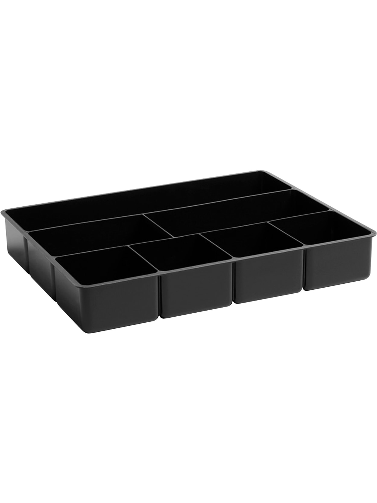 Rubbermaid Director Plastic 7 Compartment Storage Drawer Organizer Tray 2 616 16 X 12 Black Office Depot