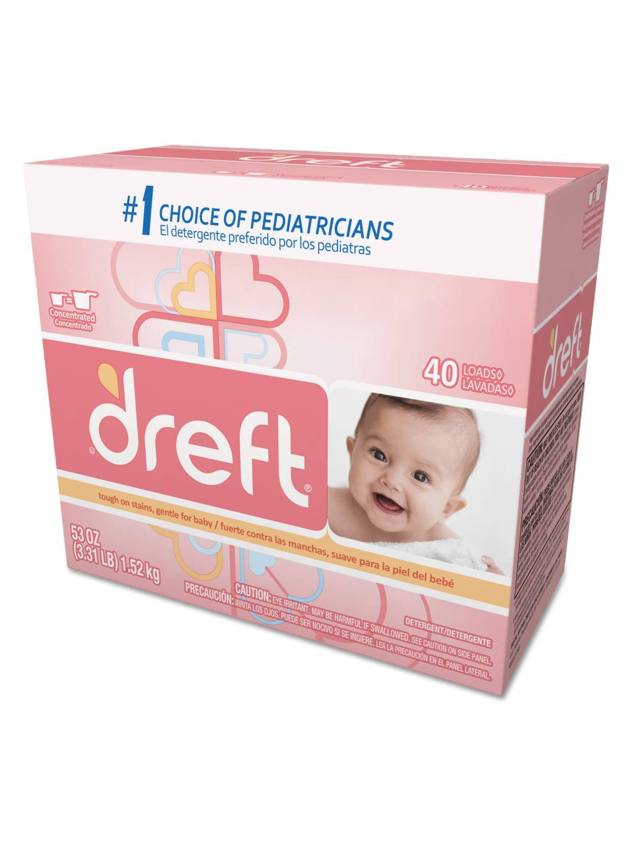Dreft Ultra Powdered Laundry Detergent Baby Powder Scent 53 Oz Pack Of 4 Office Depot