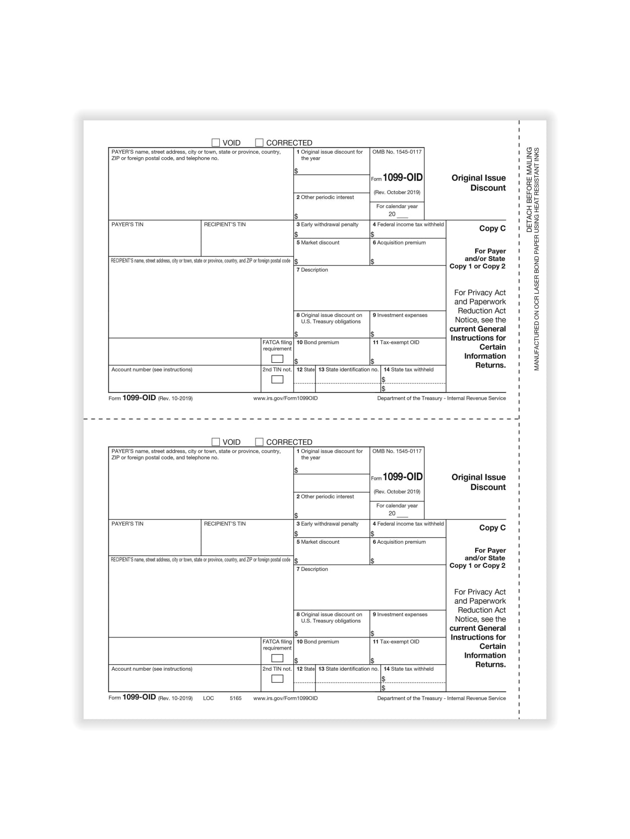 Complyright 1099 Patr Tax Forms Payer Copy C Office Depot