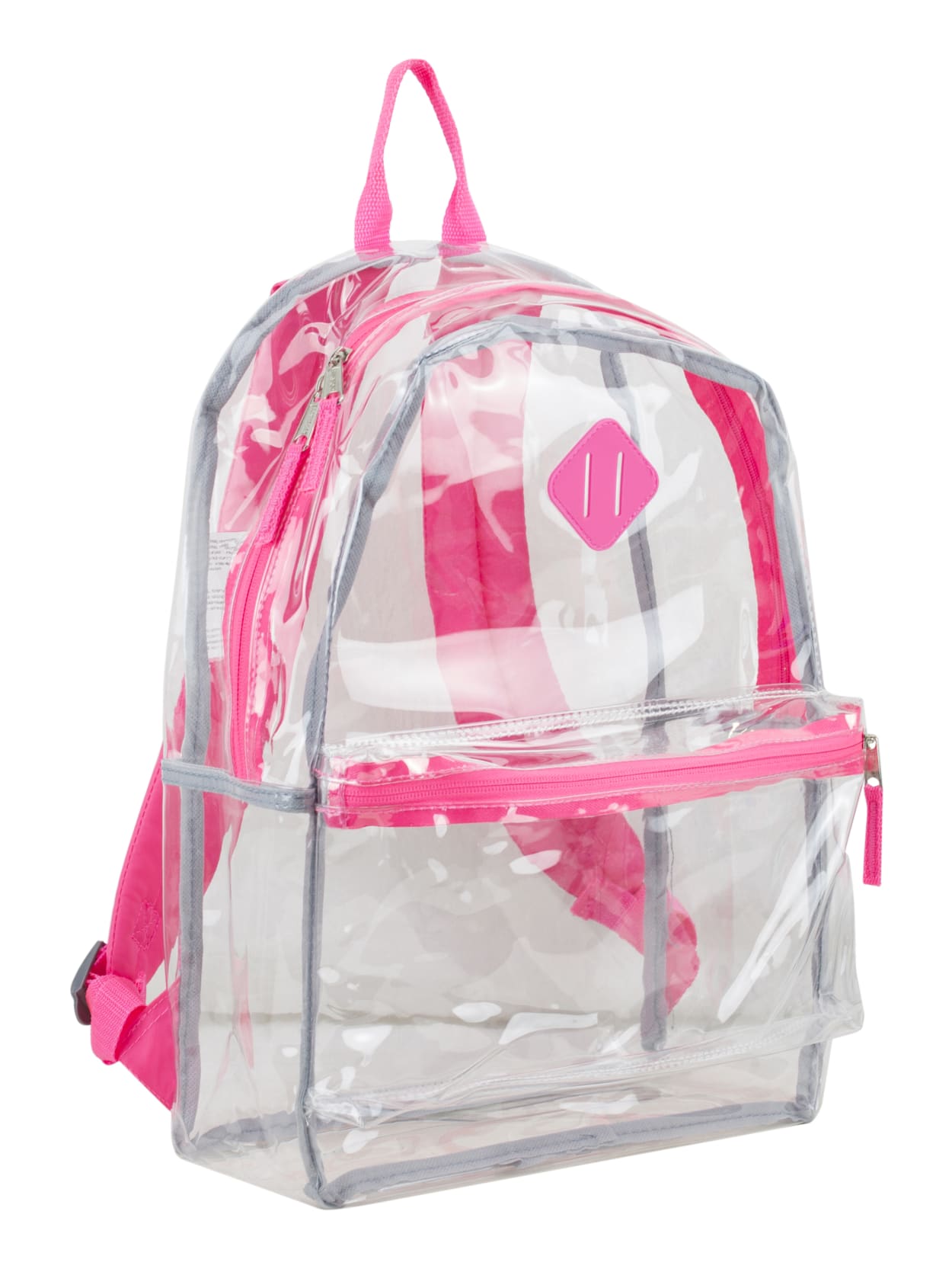 pink backpack clear