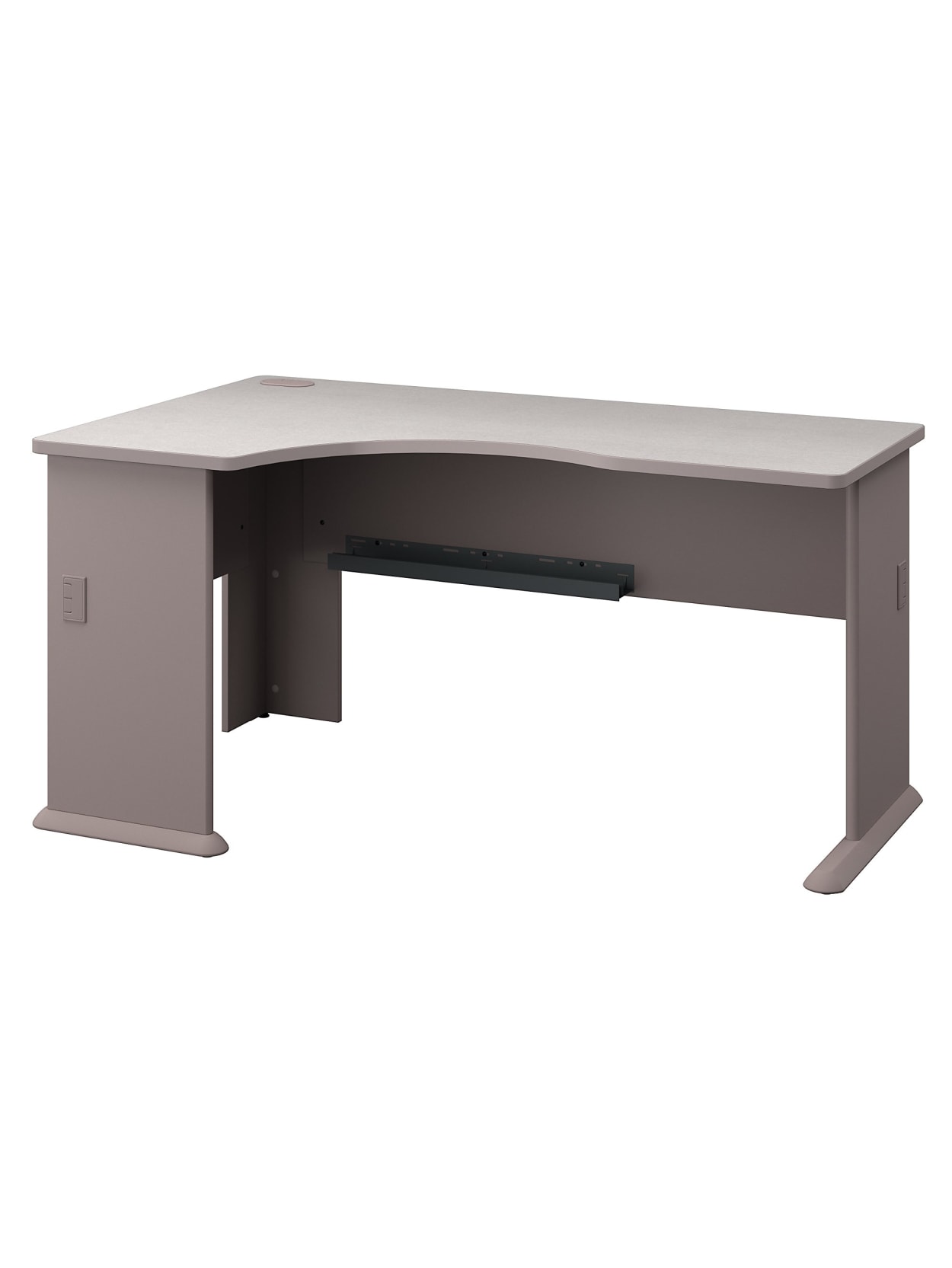 Bush Business Furniture Office Advantage Left Corner Desk Pewterwhite Spectrum Standard Delivery Office Depot