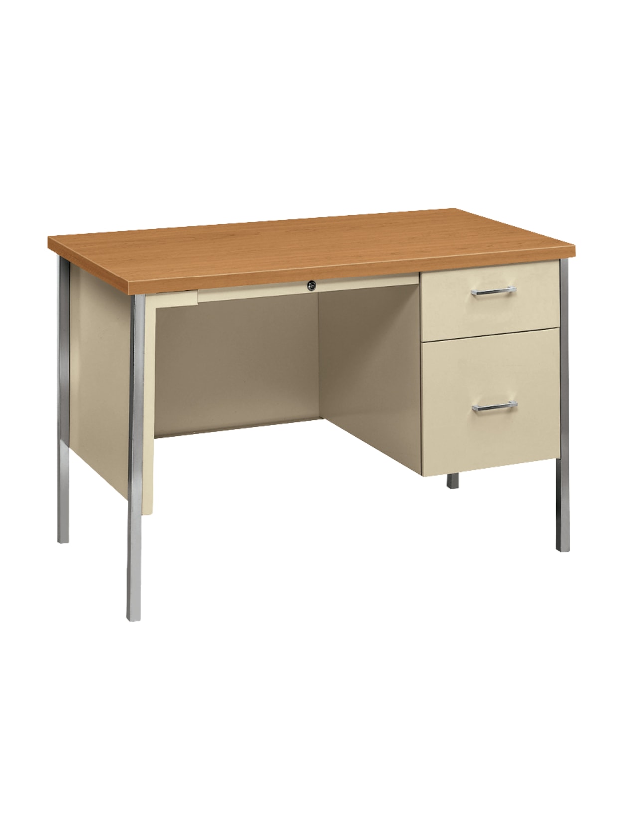 Hon 34000 Series Steel Single Pedestal Desk Harvestputty Office Depot
